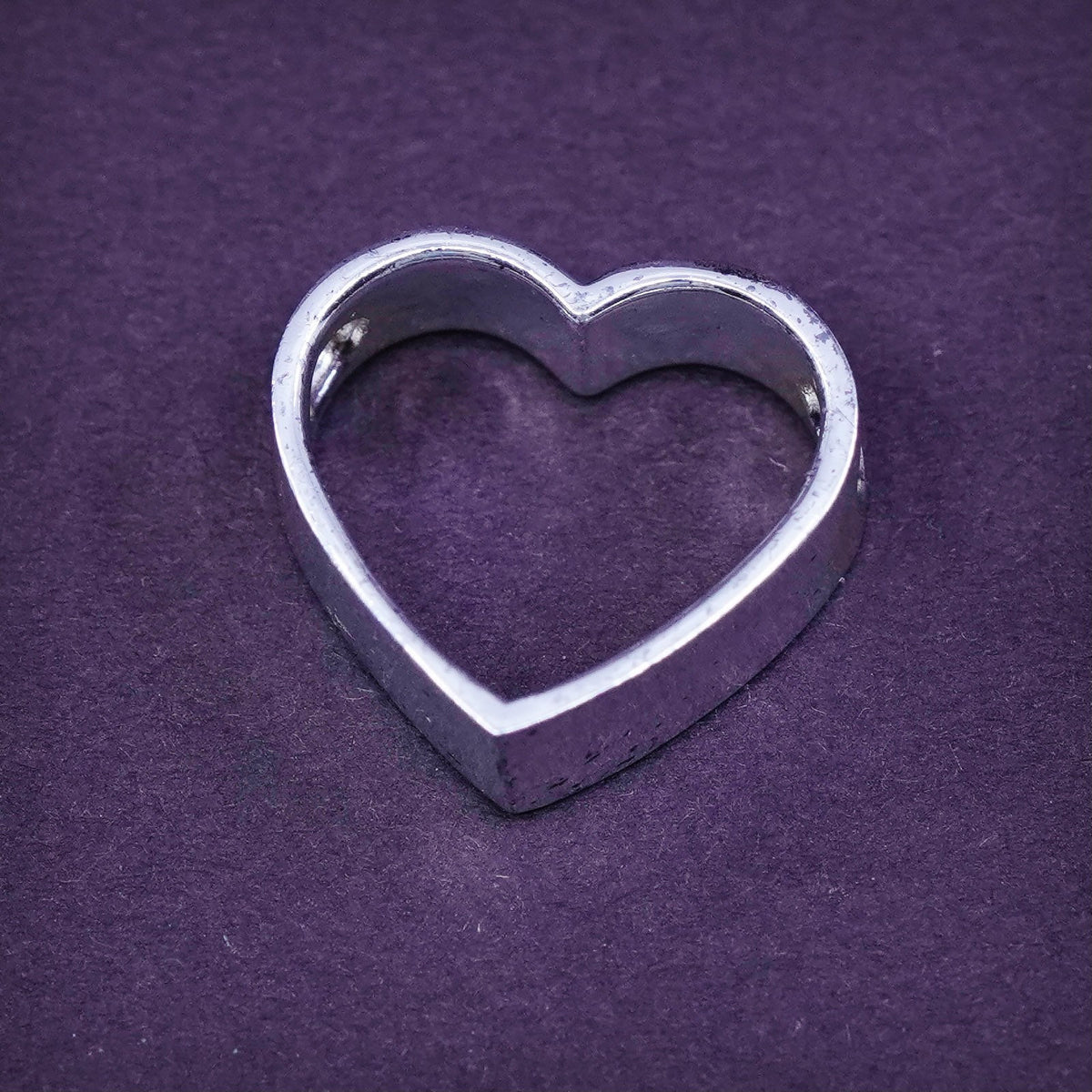 Vintage Sterling silver handmade pendant, 925 heart pendant