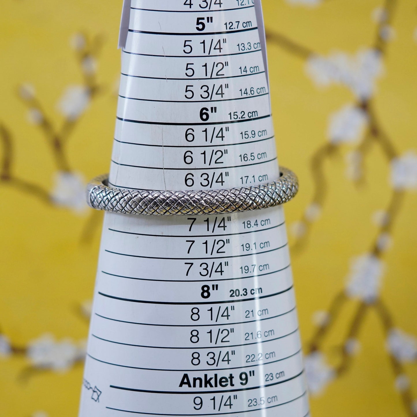 7”, town and country T&C Sterling silver 14k gold bracelet, 925 cuff diamonds