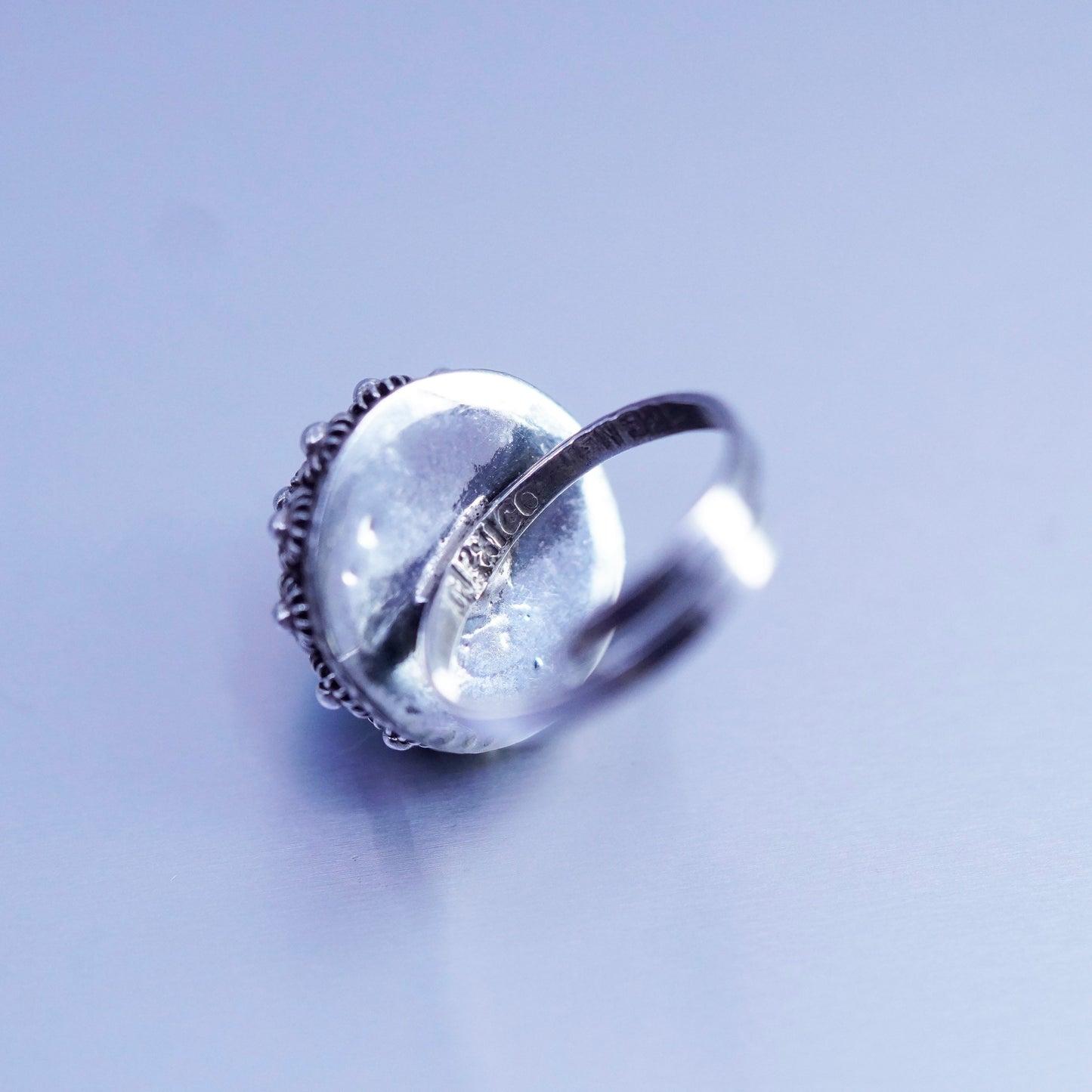 vtg Native American Navajo Frank Bowman sterling 925 silver ring turquoise