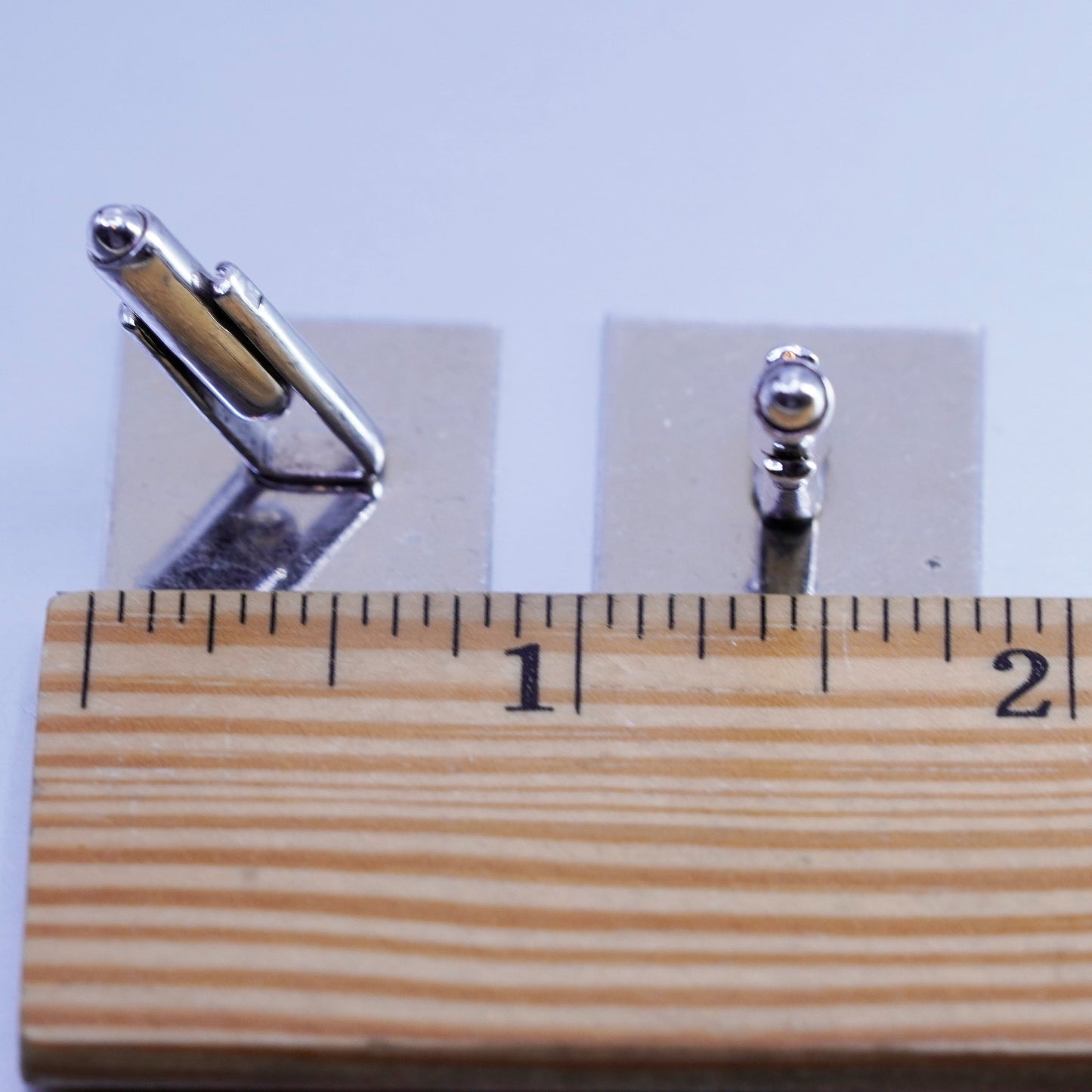 Vintage modern simple sterling silver cuff link, 925 cufflink