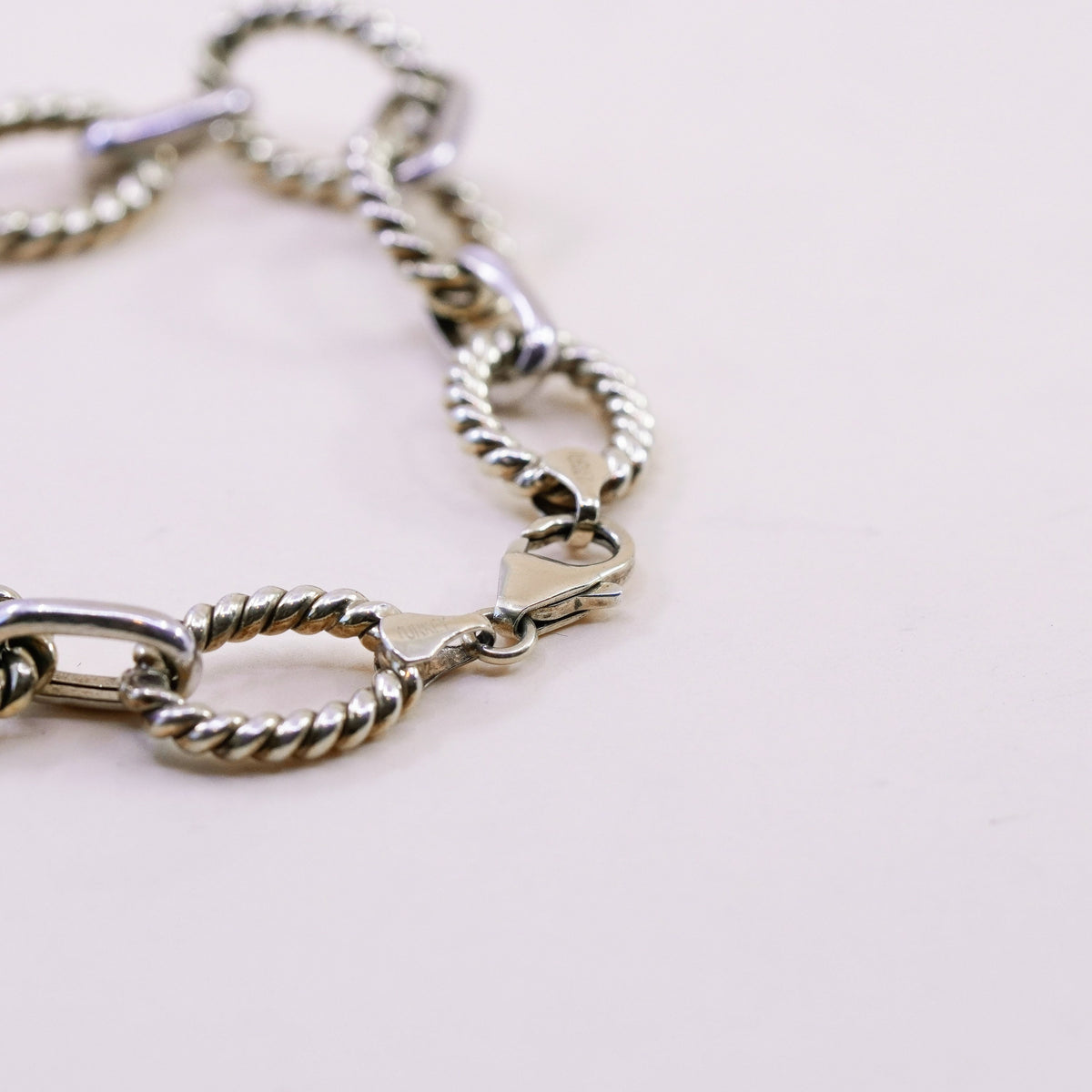 7.5”, Vintage 1/9 14K gold over sterling silver bracelet turkey 925 cable chain