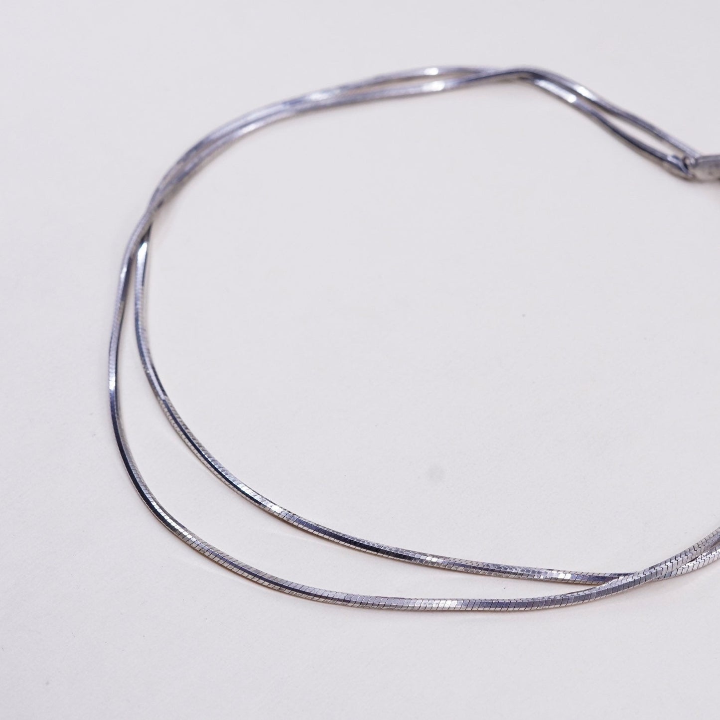 30”, 2mm, Vintage sterling silver Italy 925 square snake chain, necklace
