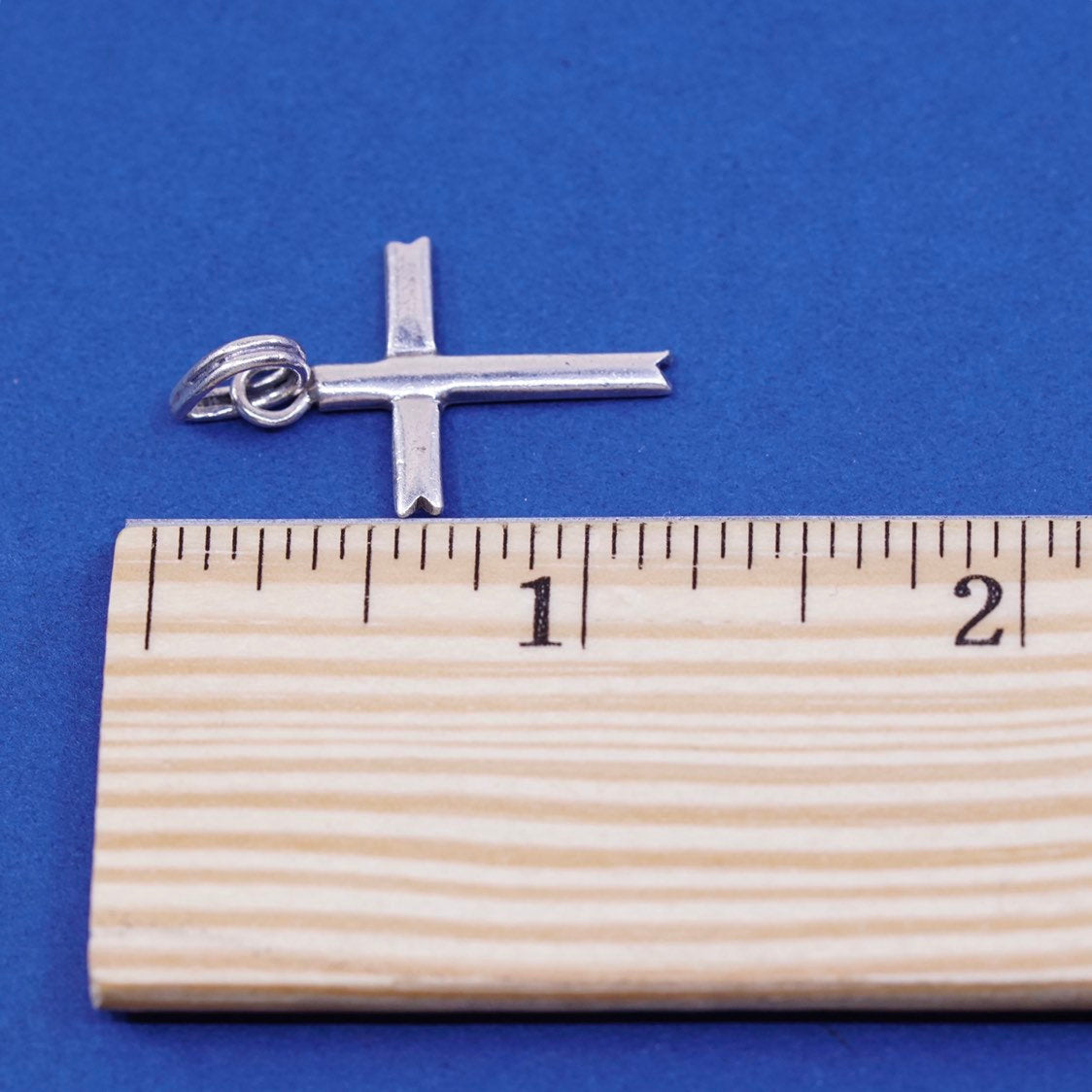 vtg Sterling silver Handmade charm, 925 cross pendant