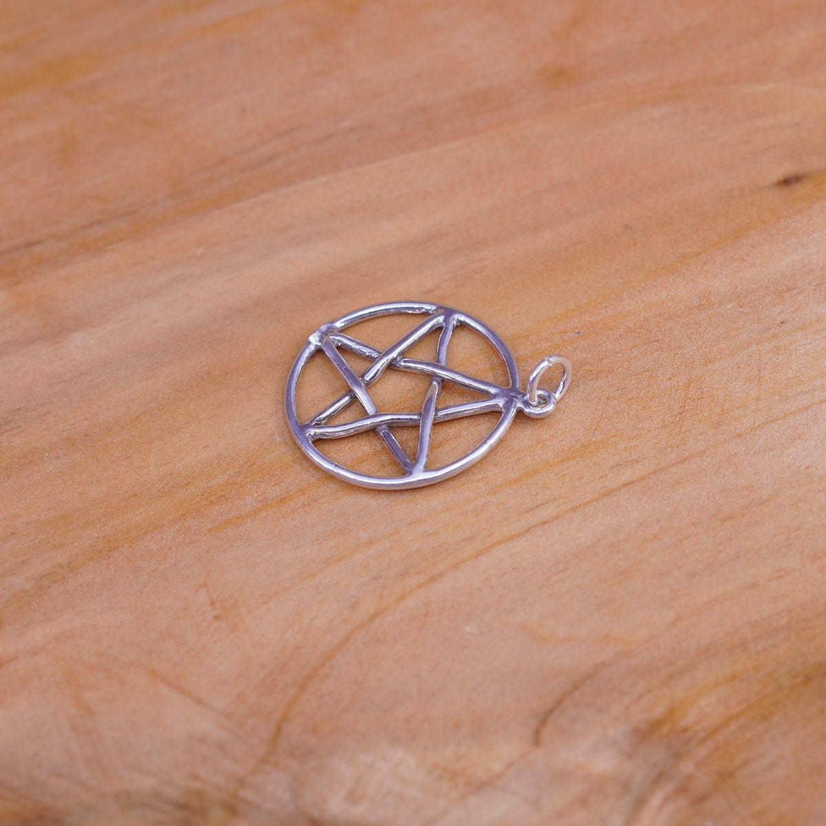 Vintage Sterling silver handmade pendant, 925 star charm