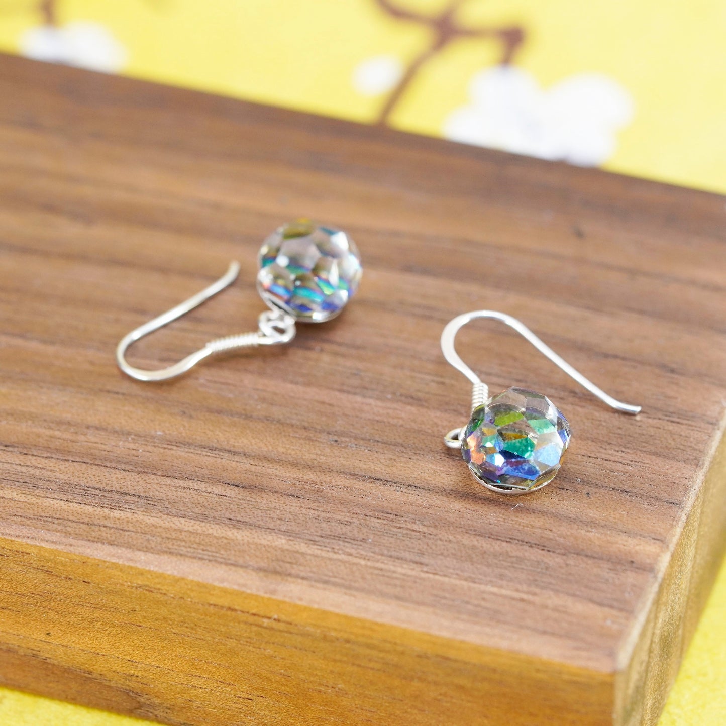 vintage Sterling 925 silver earrings with cz