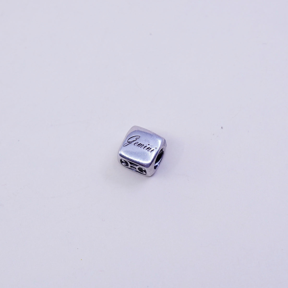Vintage Cham Sterling silver handmade pendant, 925 Gemini bead charm