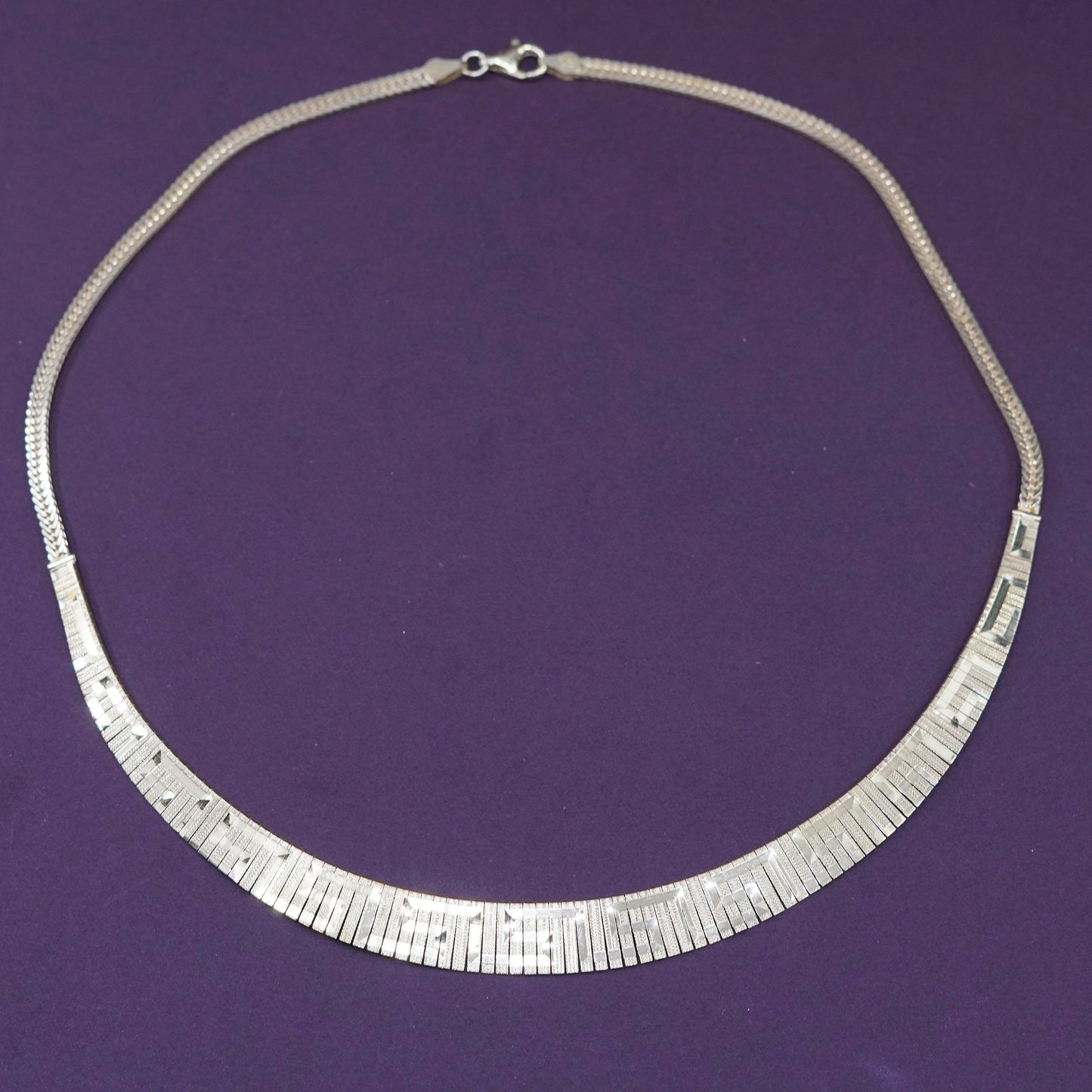 20”, vermeil gold filled Sterling silver necklace 925 Cleopatra chain Greek key