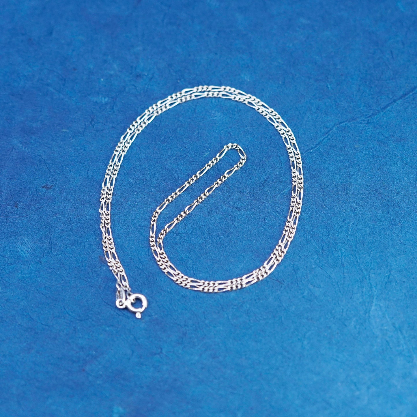 20”, 2mm, vintage Sterling silver handmade necklace, 925 Figaro chain