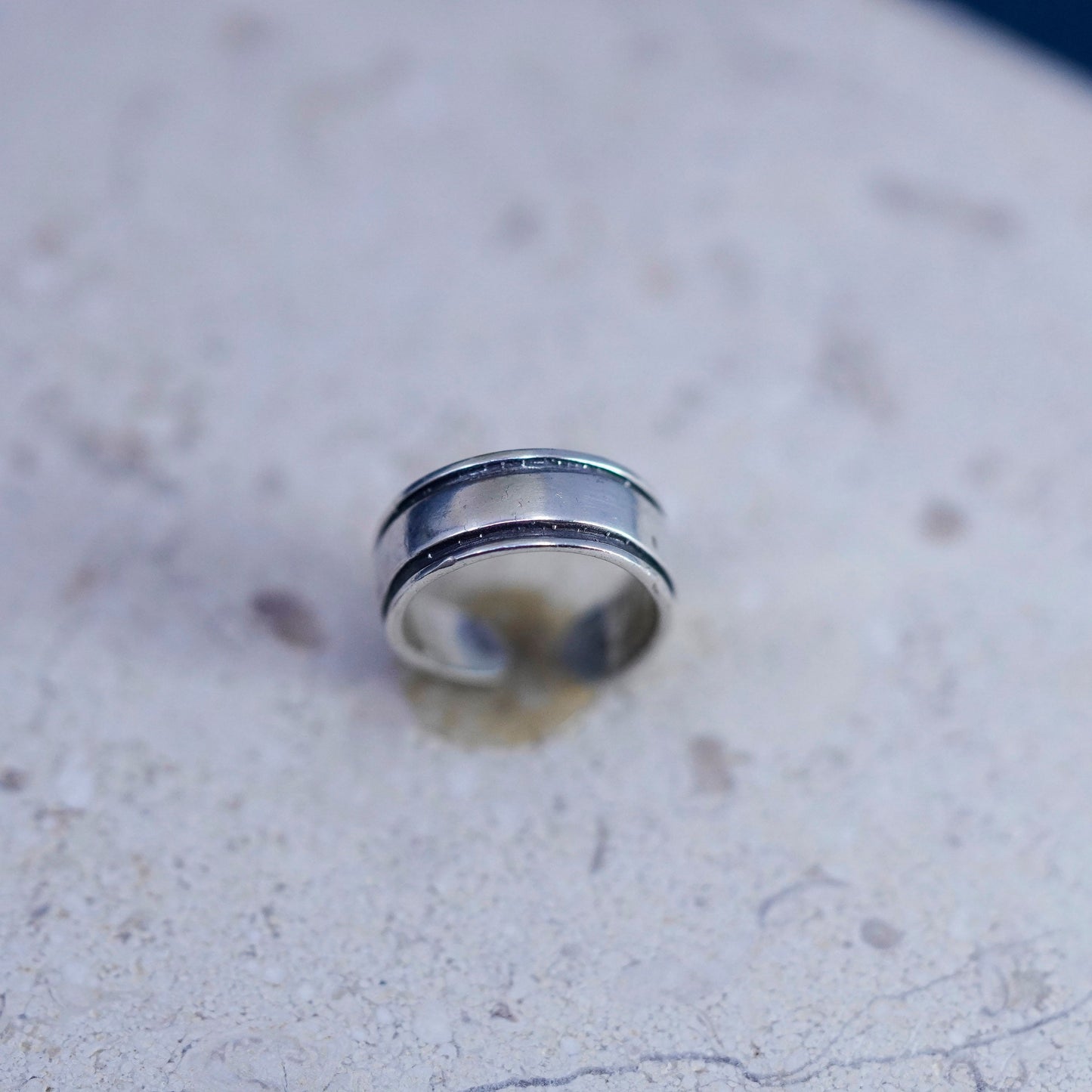Size 1, vintage sterling silver handmade ring, 925 pinky band