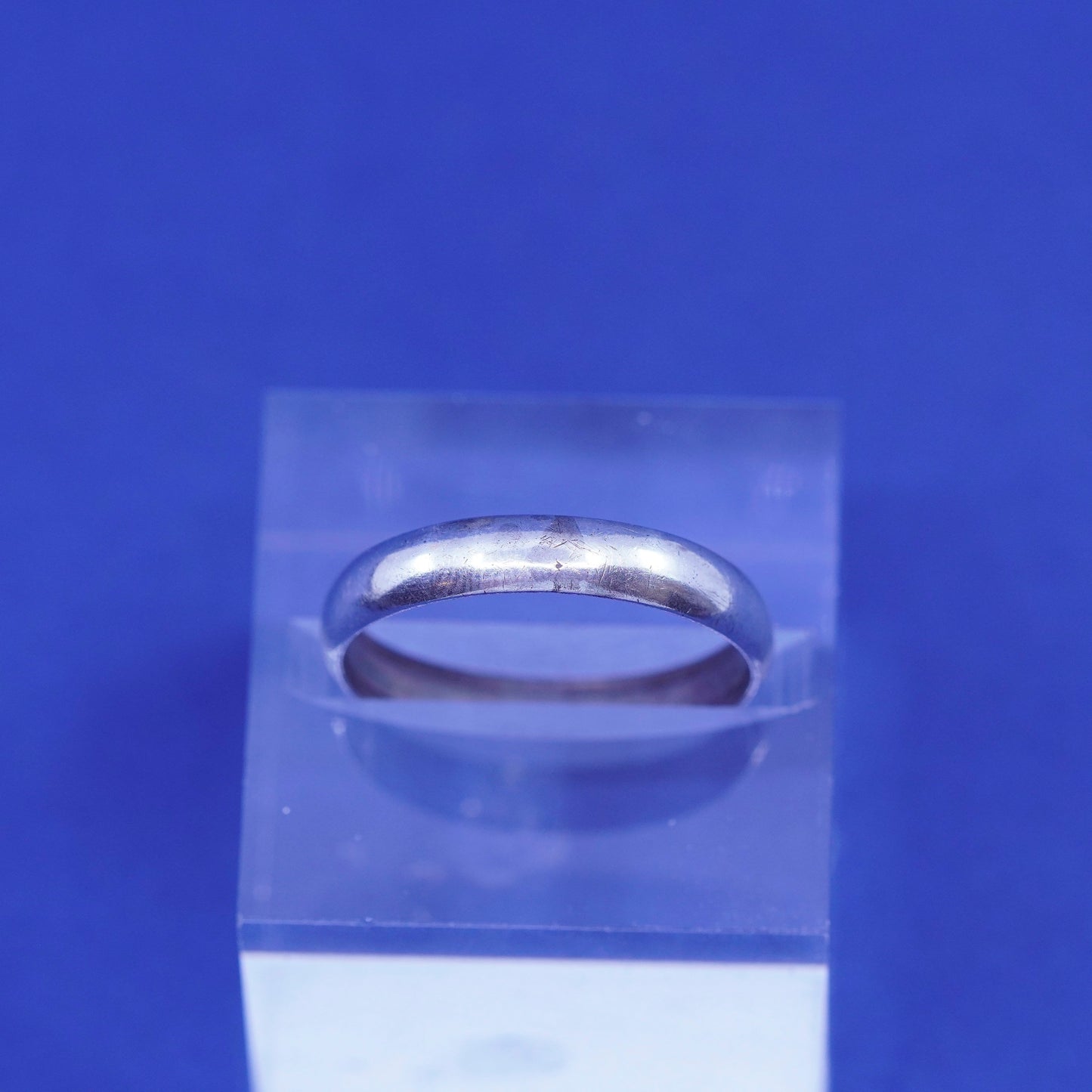 Size 11, vintage Sterling silver handmade ring, 925 wedding band
