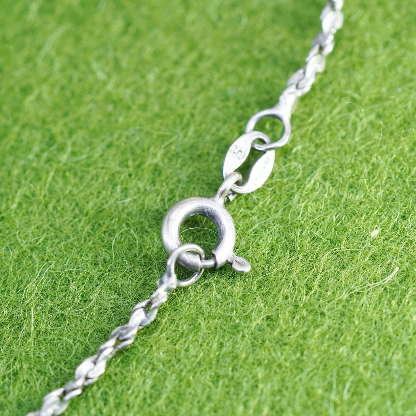 7”, 1mm, Vintage sterling silver bracelet, Italy made 925 twisted bracelet