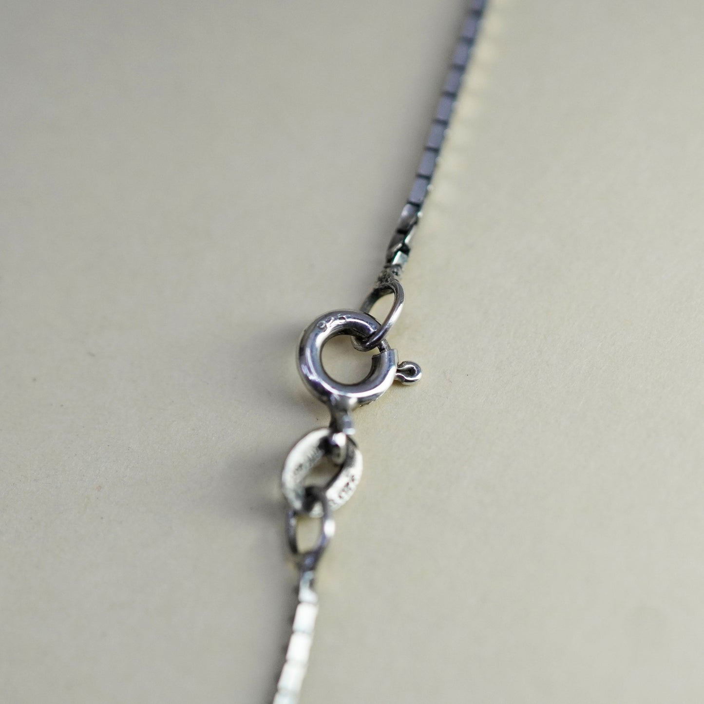 24”, 1mm, Vintage sterling silver snake chain, Italy 925 necklace