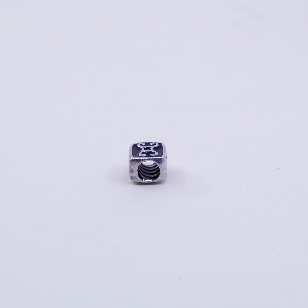 Vintage Cham Sterling silver handmade pendant, 925 Gemini bead charm