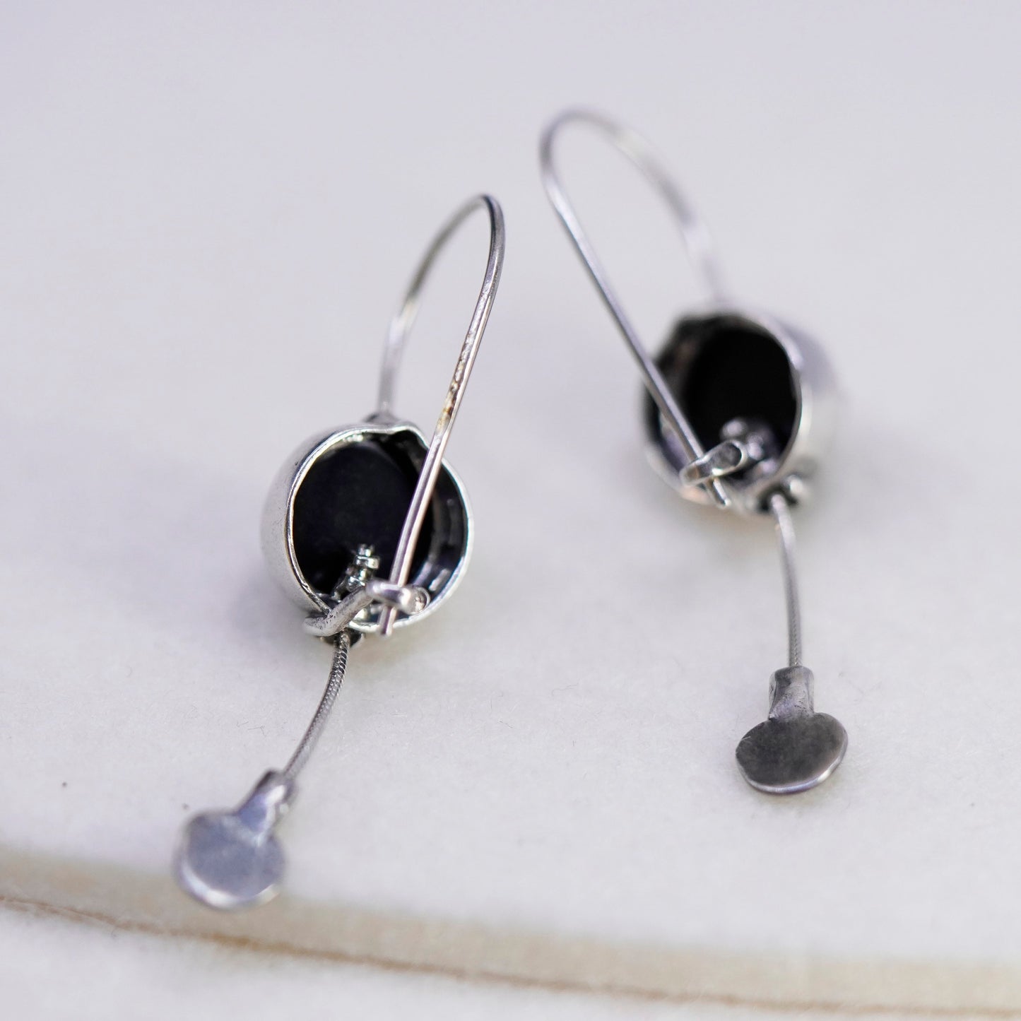 SILPADA Sterling Silver 925 Faceted Matte Black Onyx Dangle Earrings W1626