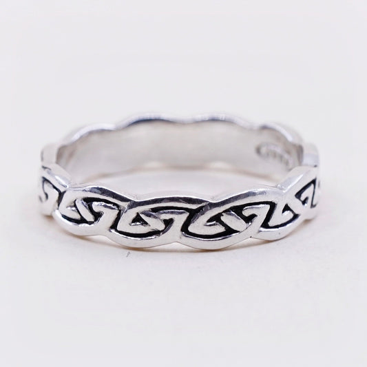 Size 6.5, vintage AVON Sterling silver handmade ring, 925 band with wave