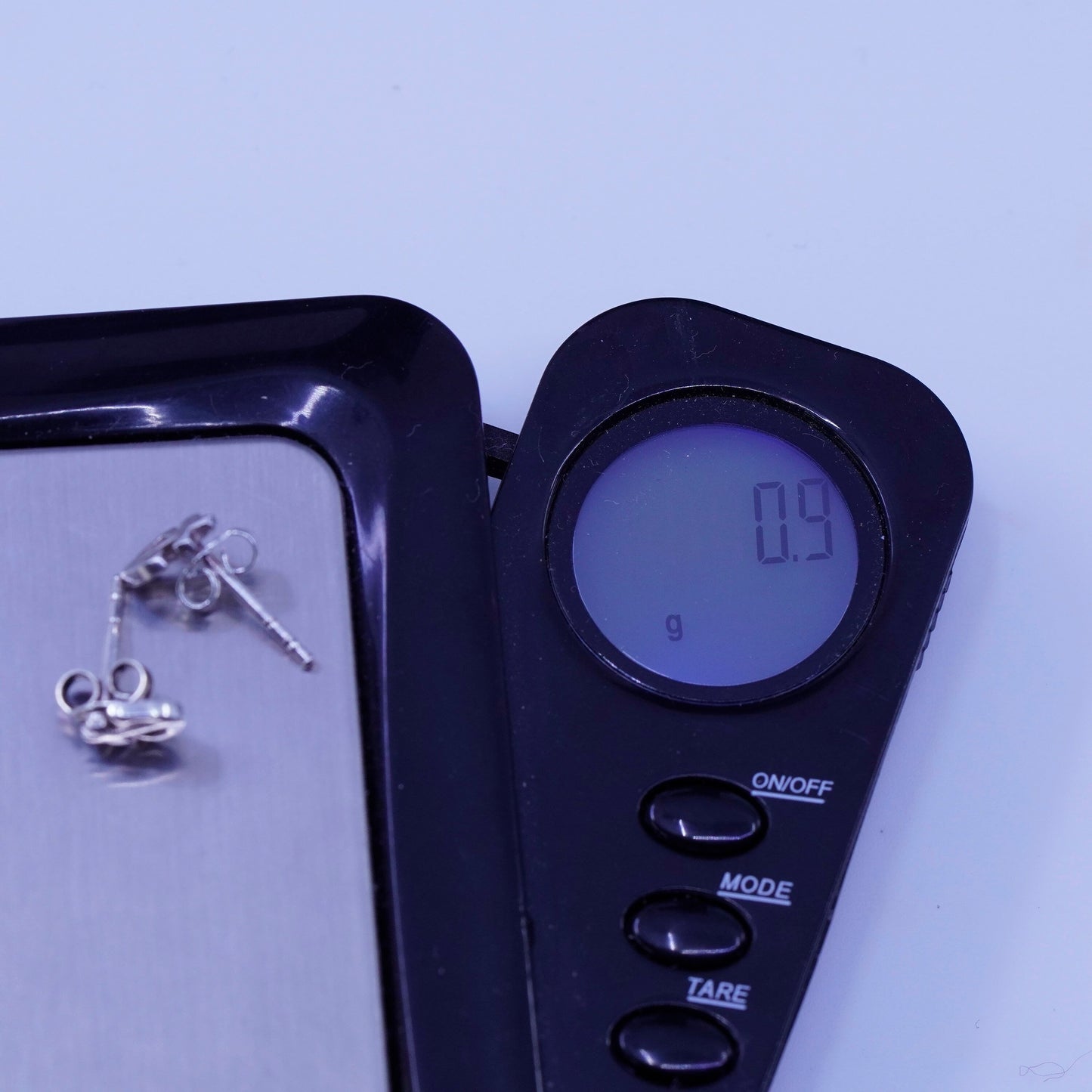 Vintage Sterling silver handmade earrings, 925 anchor studs
