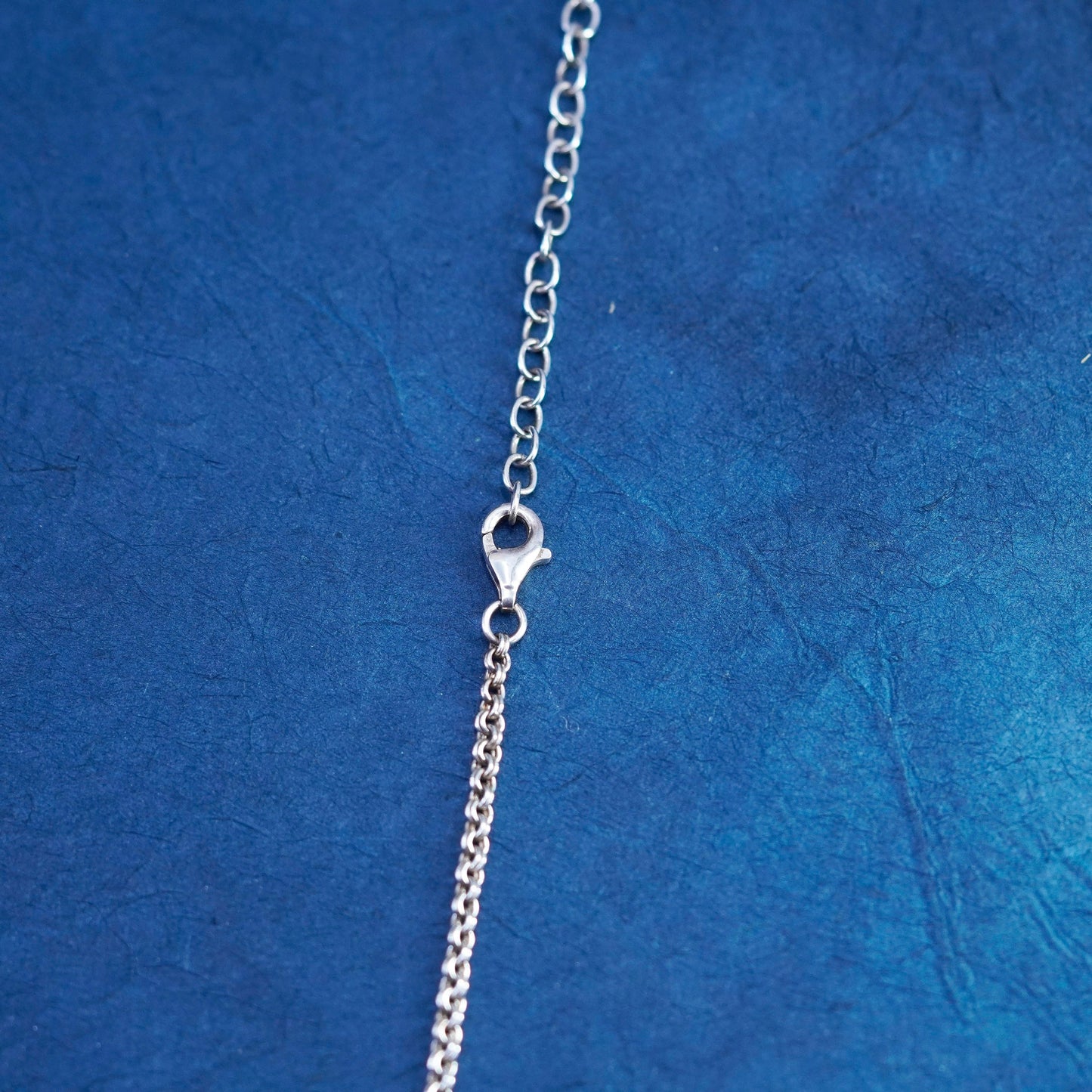18+2”, vintage Sterling silver handmade necklace, 925 double circle chain