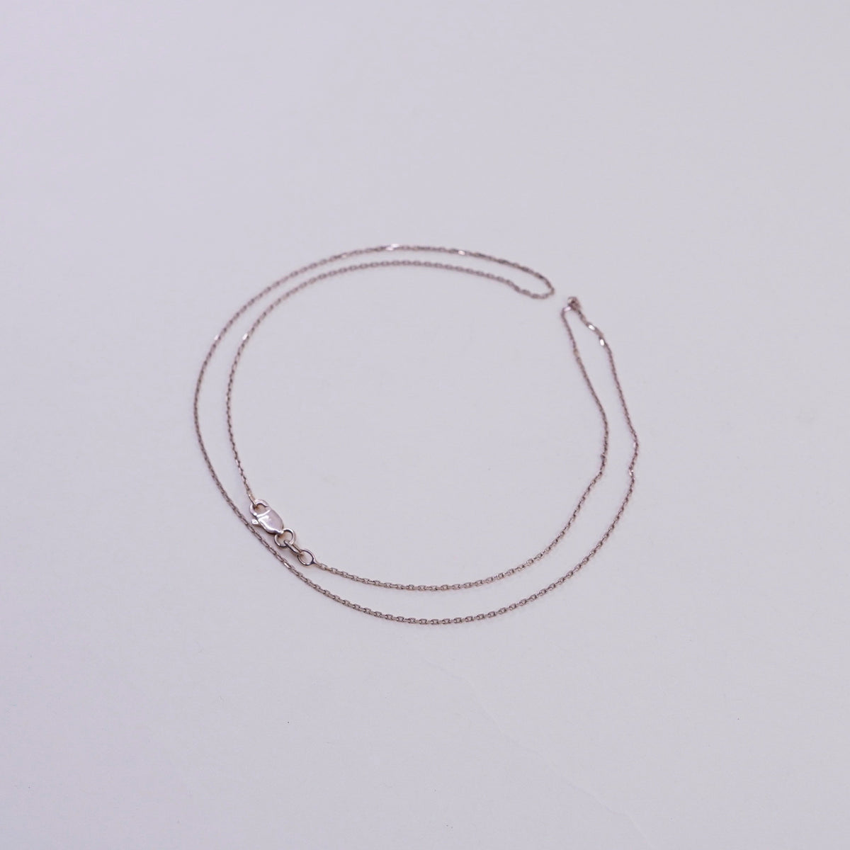 18”, Vintage vermeil rose gold over sterling 925 silver oval chain, necklace