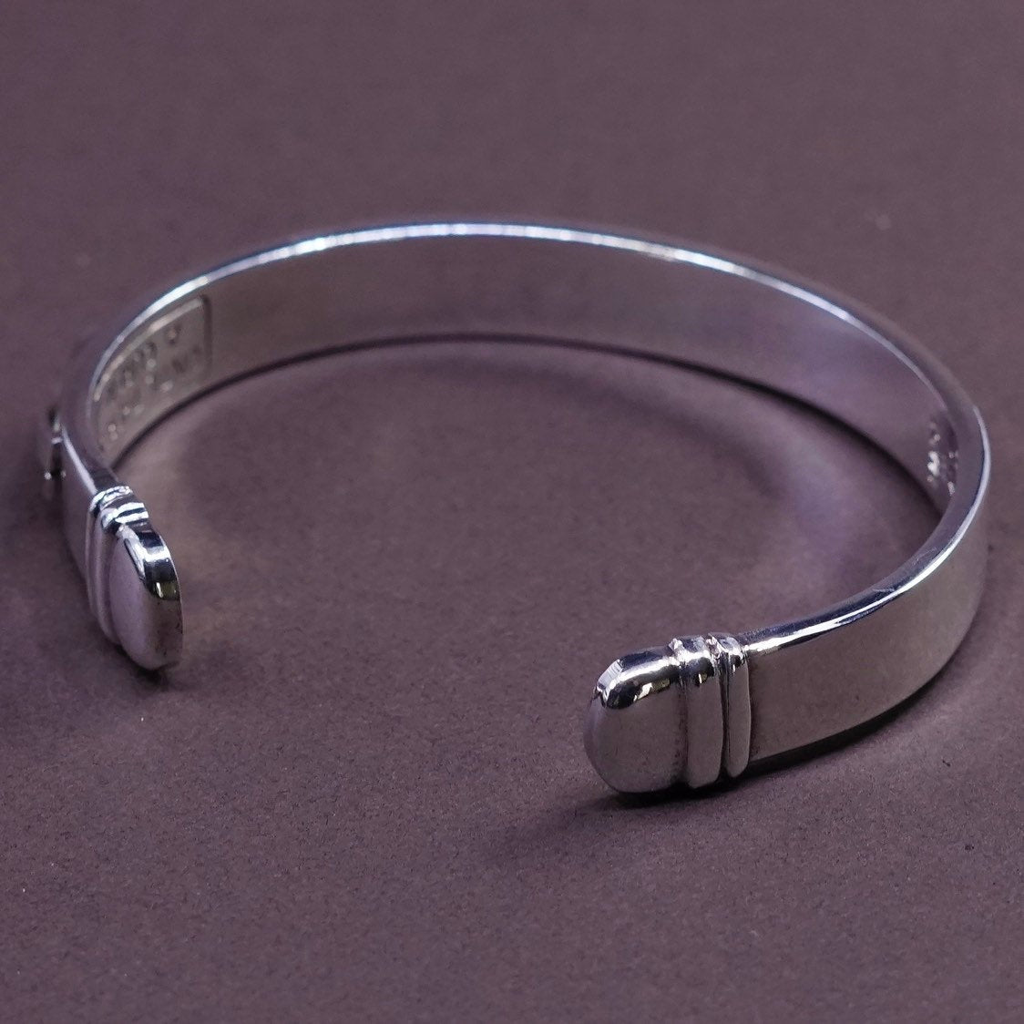 6.25”, Sterling silver handmade bracelet, italy 925 cuff w/ there is a cure
