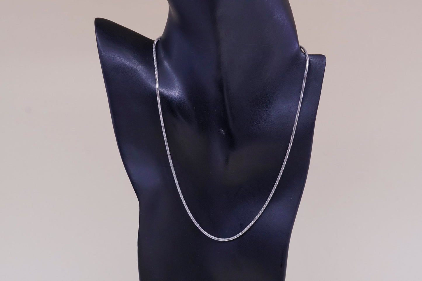 18”, 2mm, Vintage sterling silver snake chain, fine Italy 925 silver chain