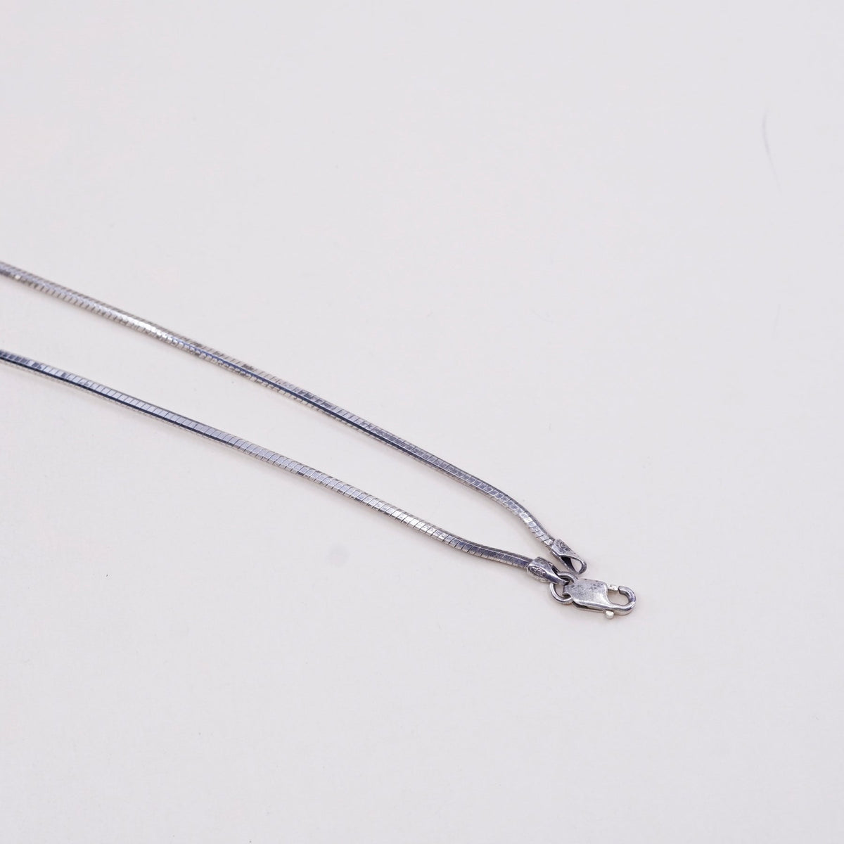 30”, 2mm, Vintage sterling silver Italy 925 square snake chain, necklace