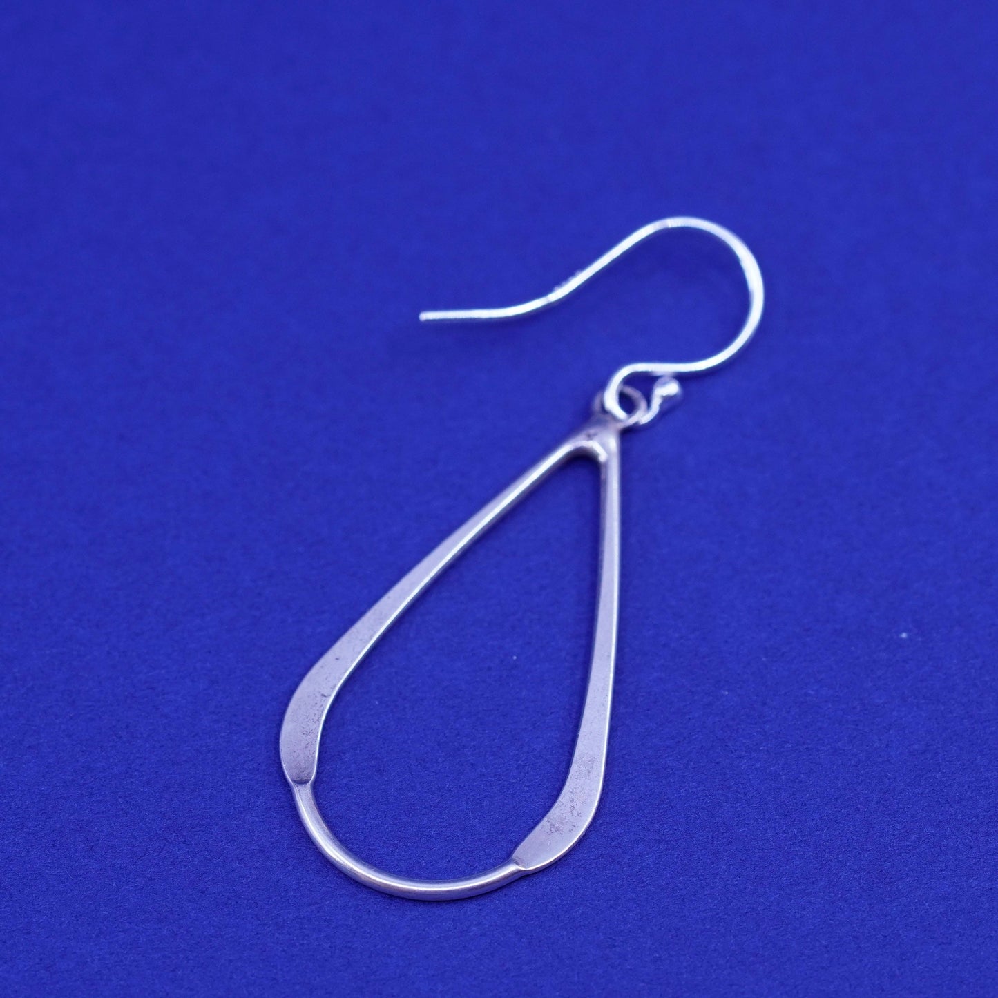 Vintage Sterling silver modern earrings, 925 teardrop Dangles