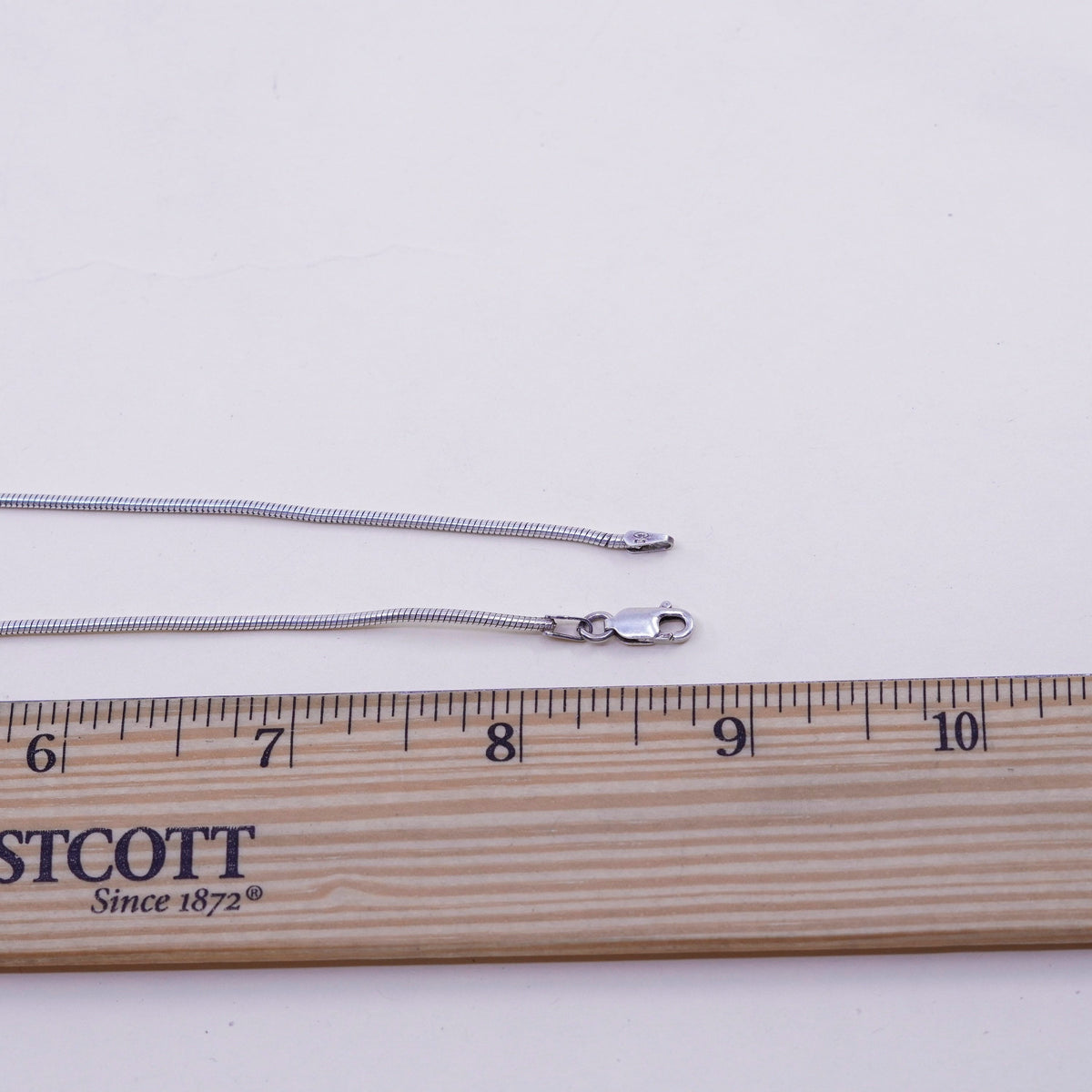18”, 1mm, Vintage milor sterling silver snake chain, Italy 925 necklace