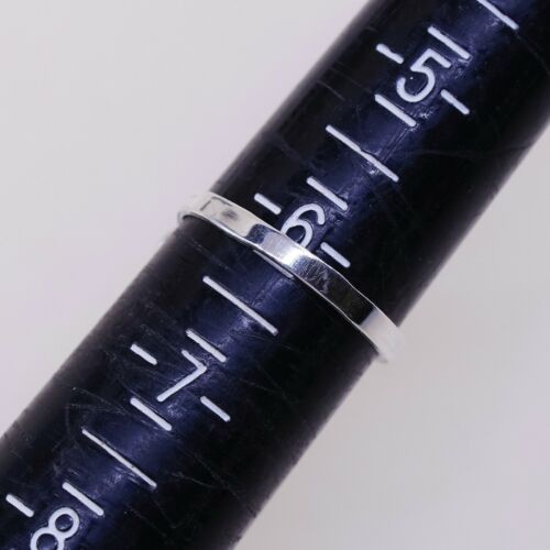 Sz 6, Vtg Sterling Silver Handmade Ring, 925 Silver Band W Malachite Inlay