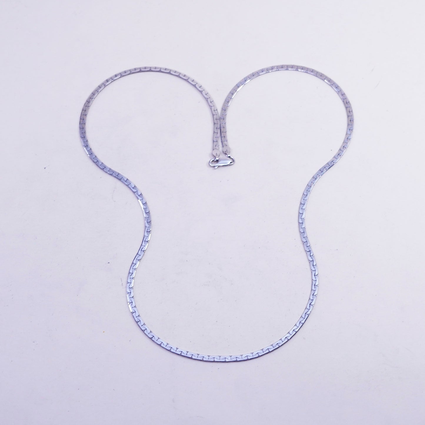 24”, 3mm, Vintage Canada sterling silver chain, Italy textured 925 nugget chain