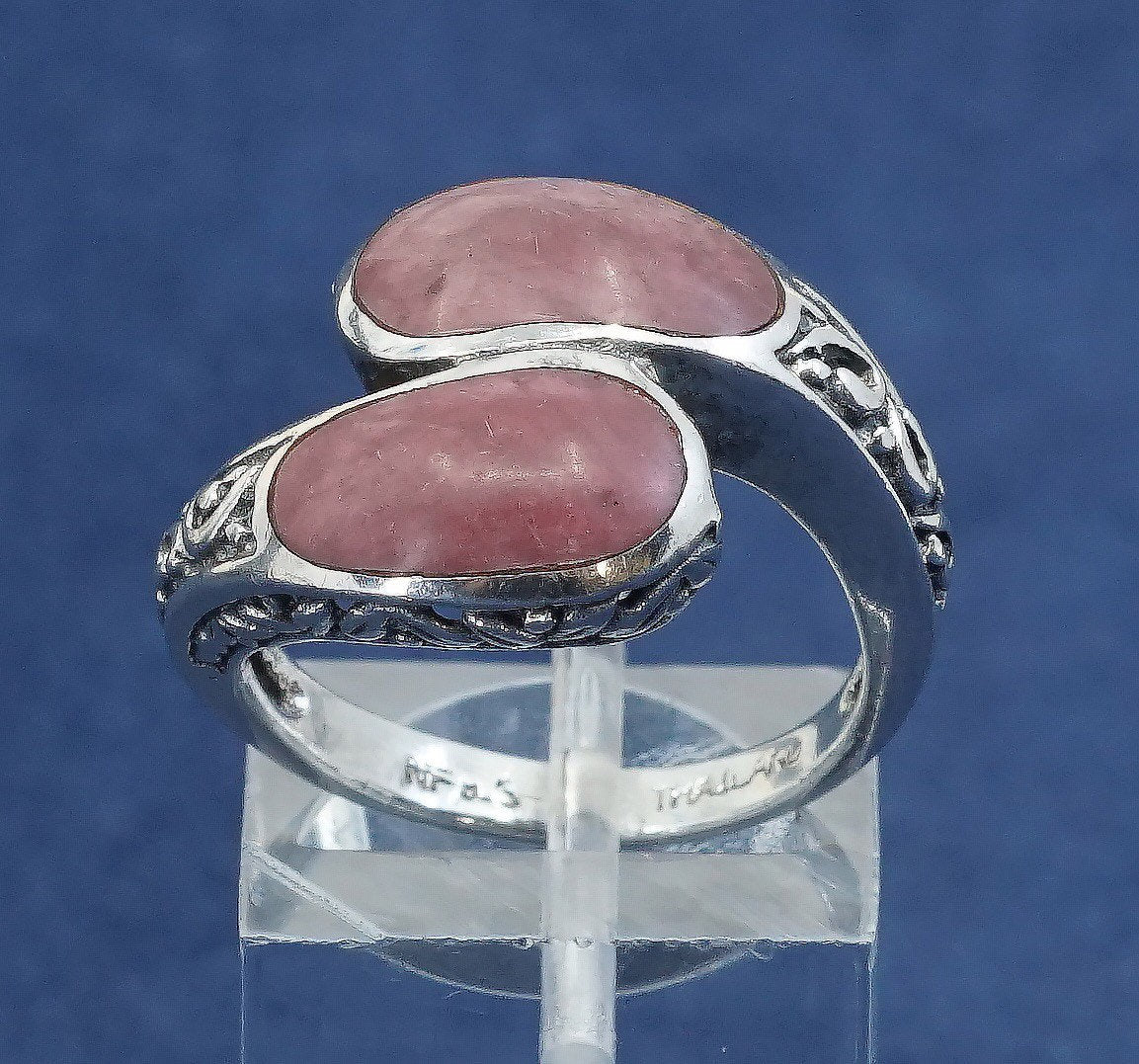 Size 7, vtg Sterling 925 silver ring, Native American, southwestern, w/ jasper