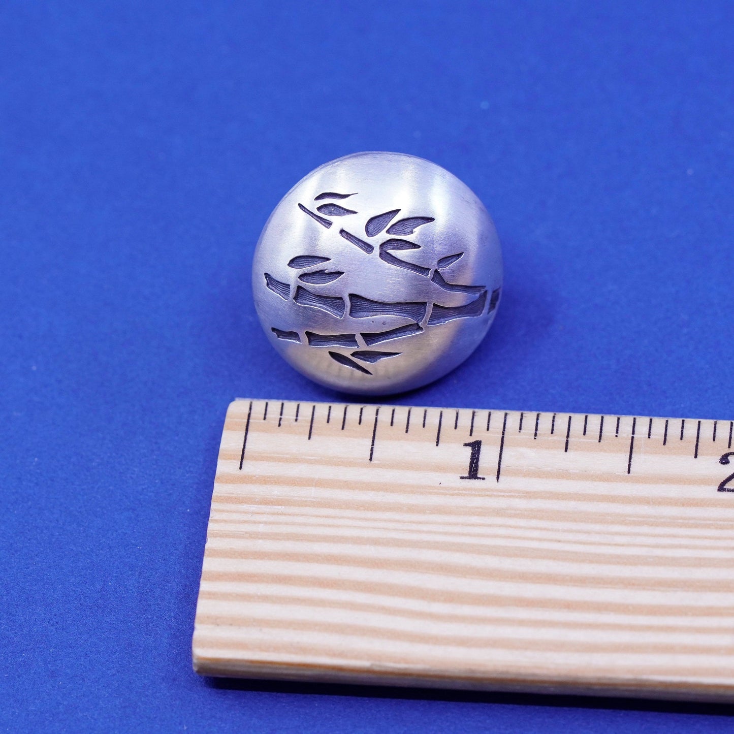 vintage Sterling 925 silver earrings, modern 925 ribbed wavy studs