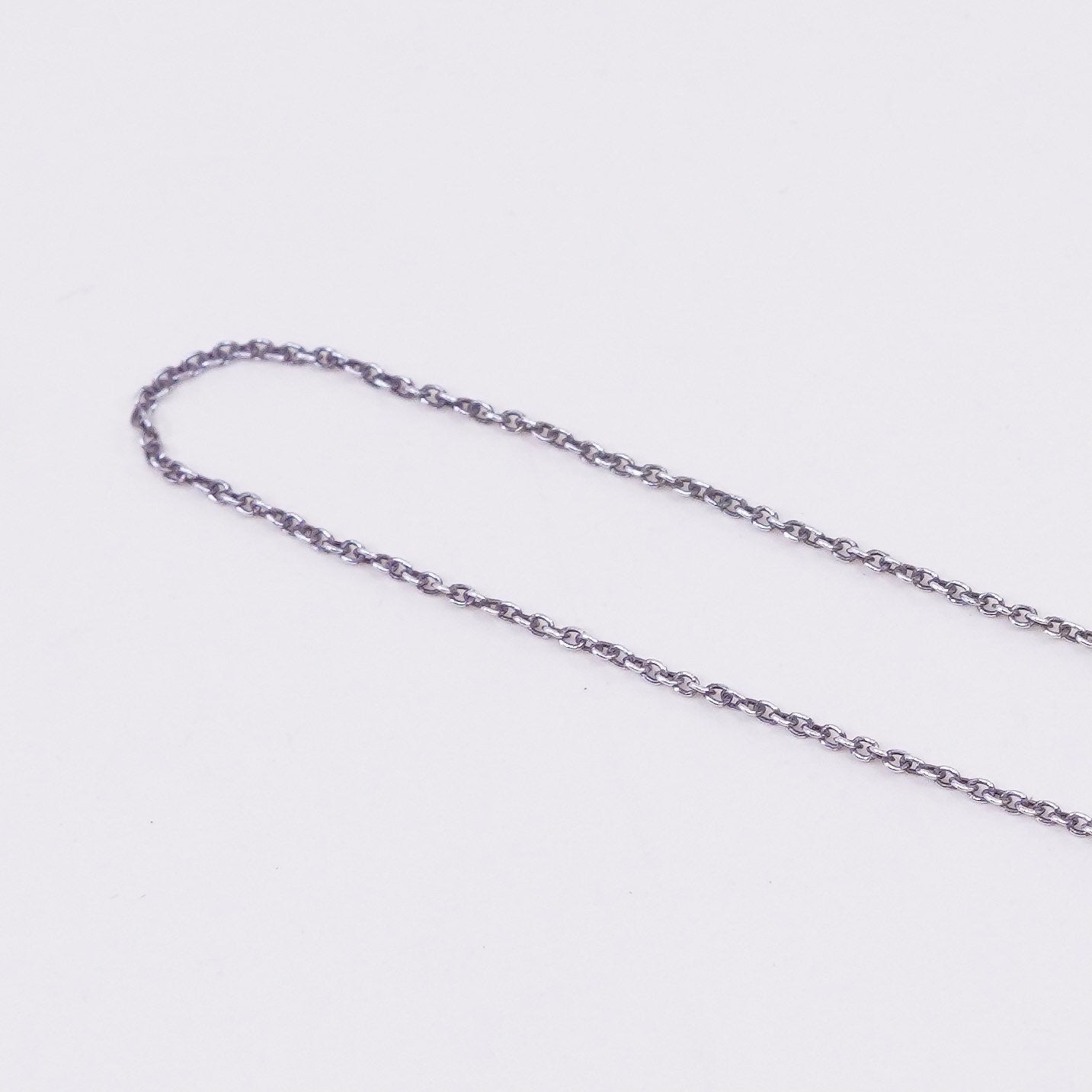 18”, 1mm, Vintage sterling silver Italy 925 s link chain, necklace