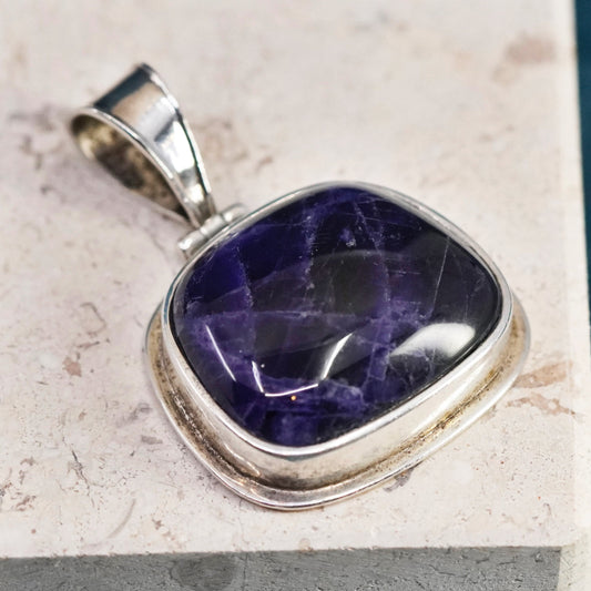 Vintage Silpada Sterling silver handmade pendant, 925 pendant w/ blue sodalite