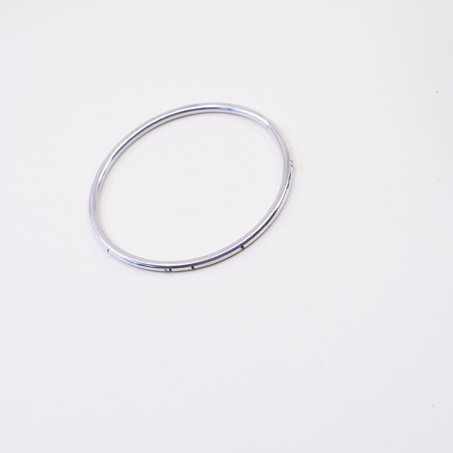 7.5”, vintage sterling 925 silver handmade bracelet, bangle, silver tested