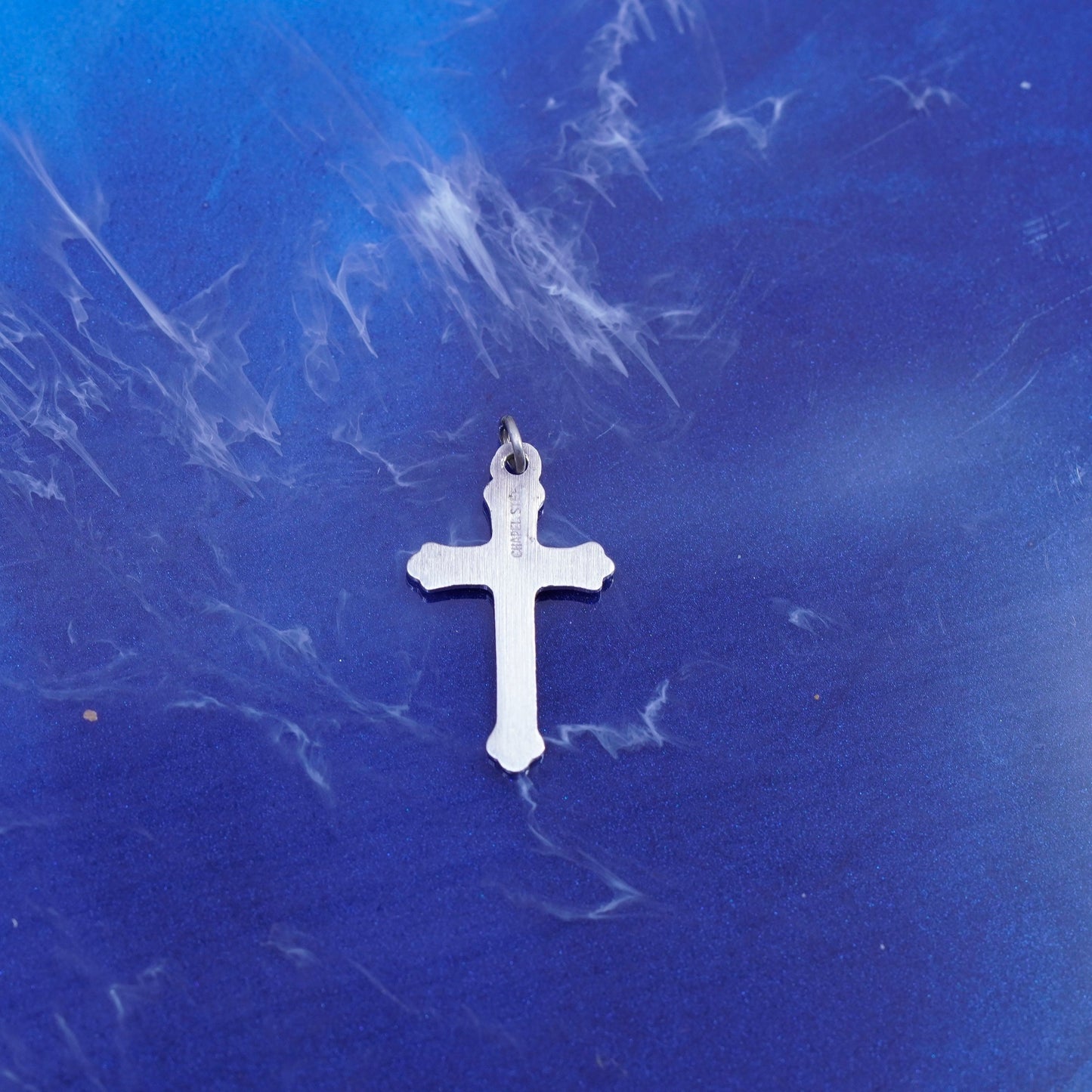 Vintage Sterling silver Handmade charm, 925 cross pendant