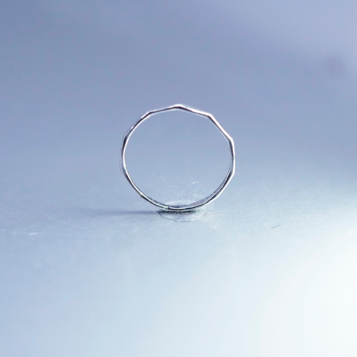 Size 7, vintage southwestern Sterling 925 silver ring, thin stackable band