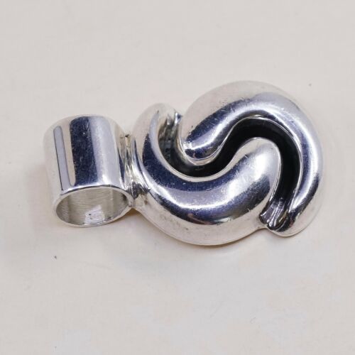 Vintage Mexico Sterling silver 925 Handmade Modern Pendant, Stamped Mexico 925