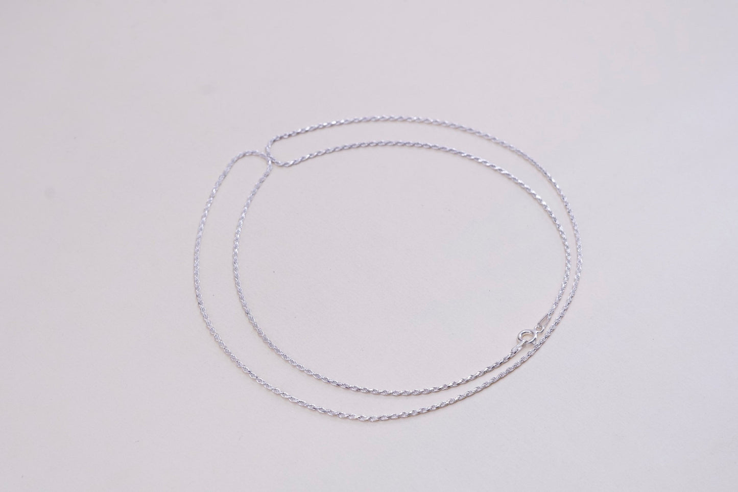 24”, Vintage KA 1772 italy sterling silver rope chain, Italian 925 necklace