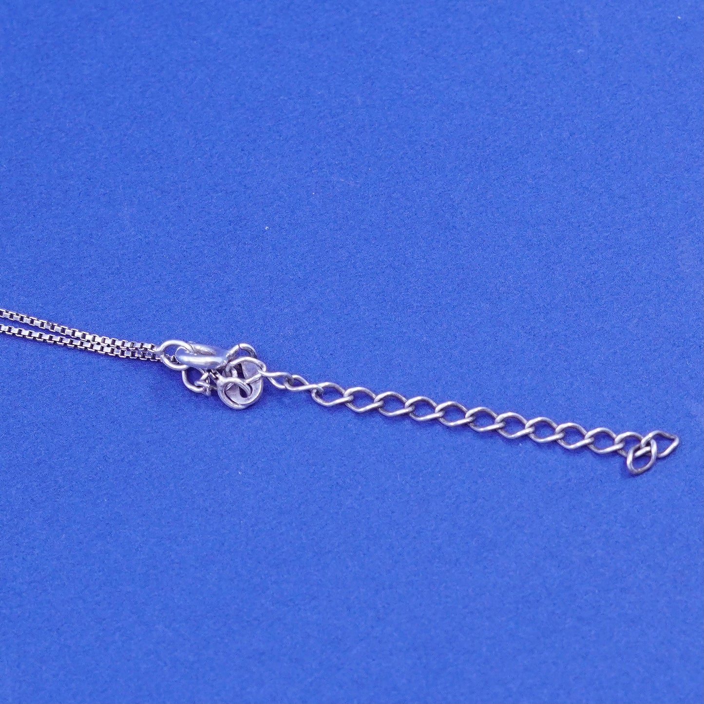20+2”, 1mm, vintage Sterling silver necklace, 925 box chain