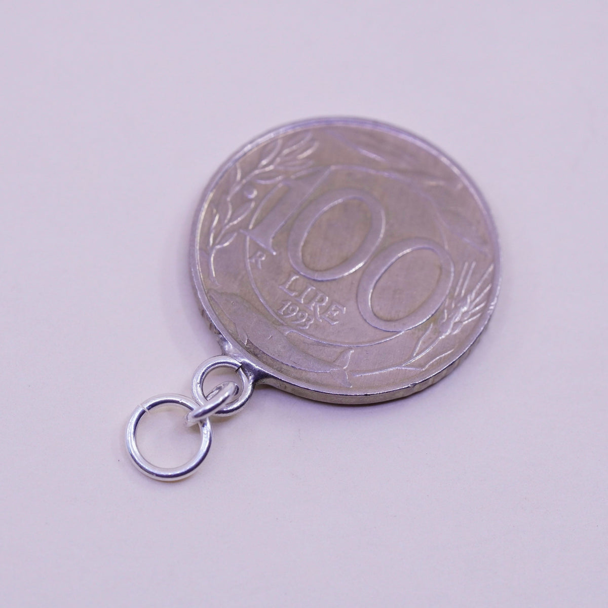 Vintage italian repvbblica coin charm pendant