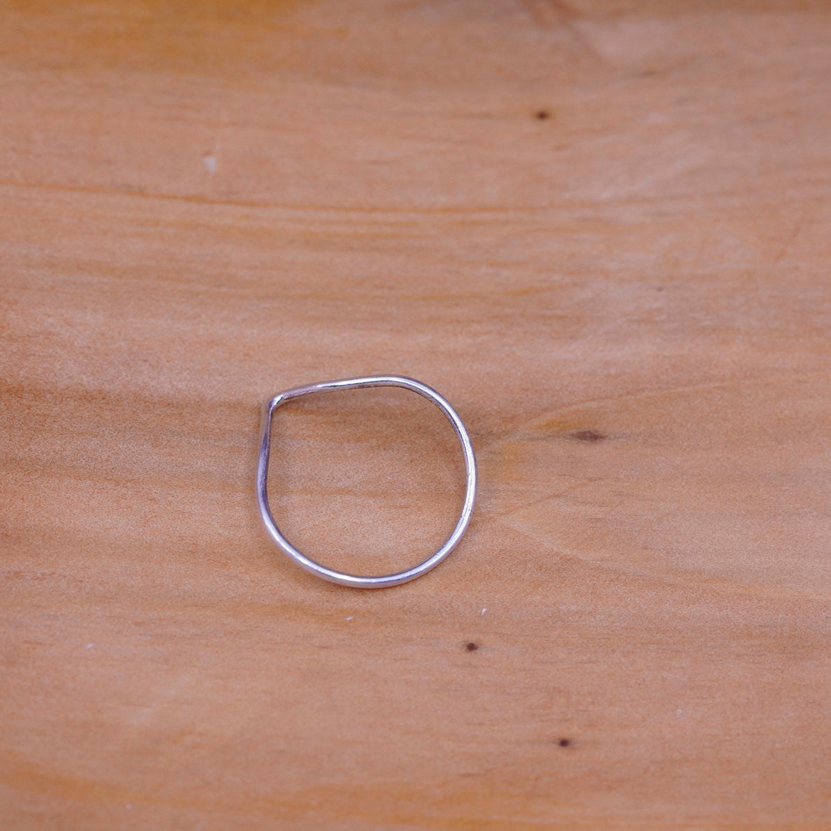Size 5, vintage Sterling silver handmade ring, 925 thin band, stackable