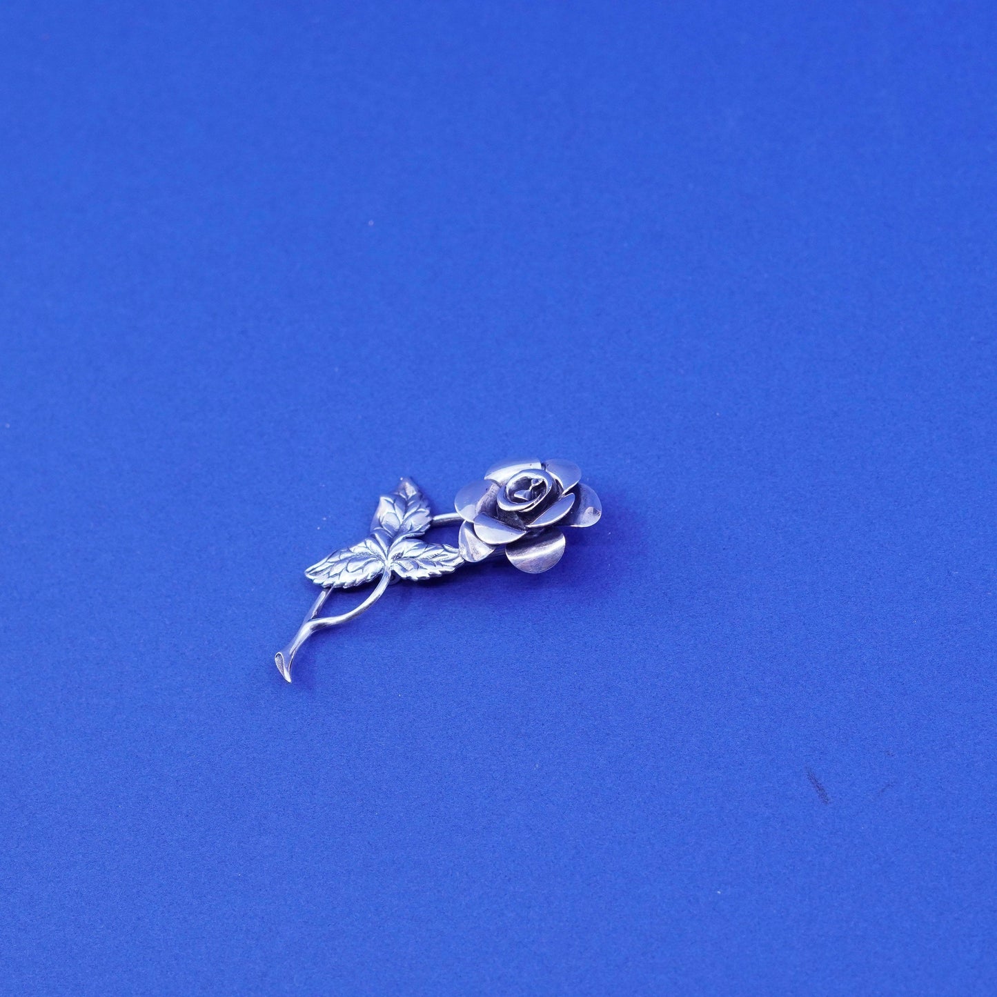 Vintage beau sterling silver handmade brooch, 925 flower pin