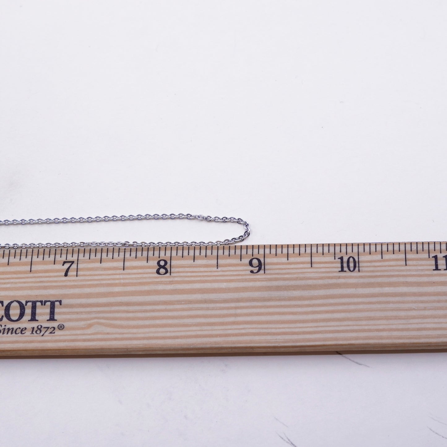 18”, 1.6mm, Vintage sterling silver flatten circle chain, Italy 925 necklace
