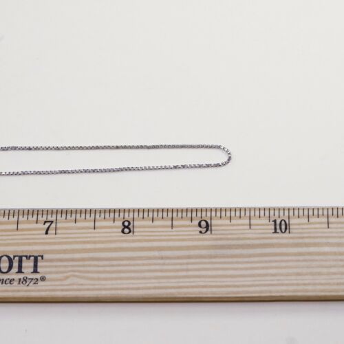 18”, Vtg Italy 925 Sterling Silver Box Chain Necklace W/ Dolphin Pendant