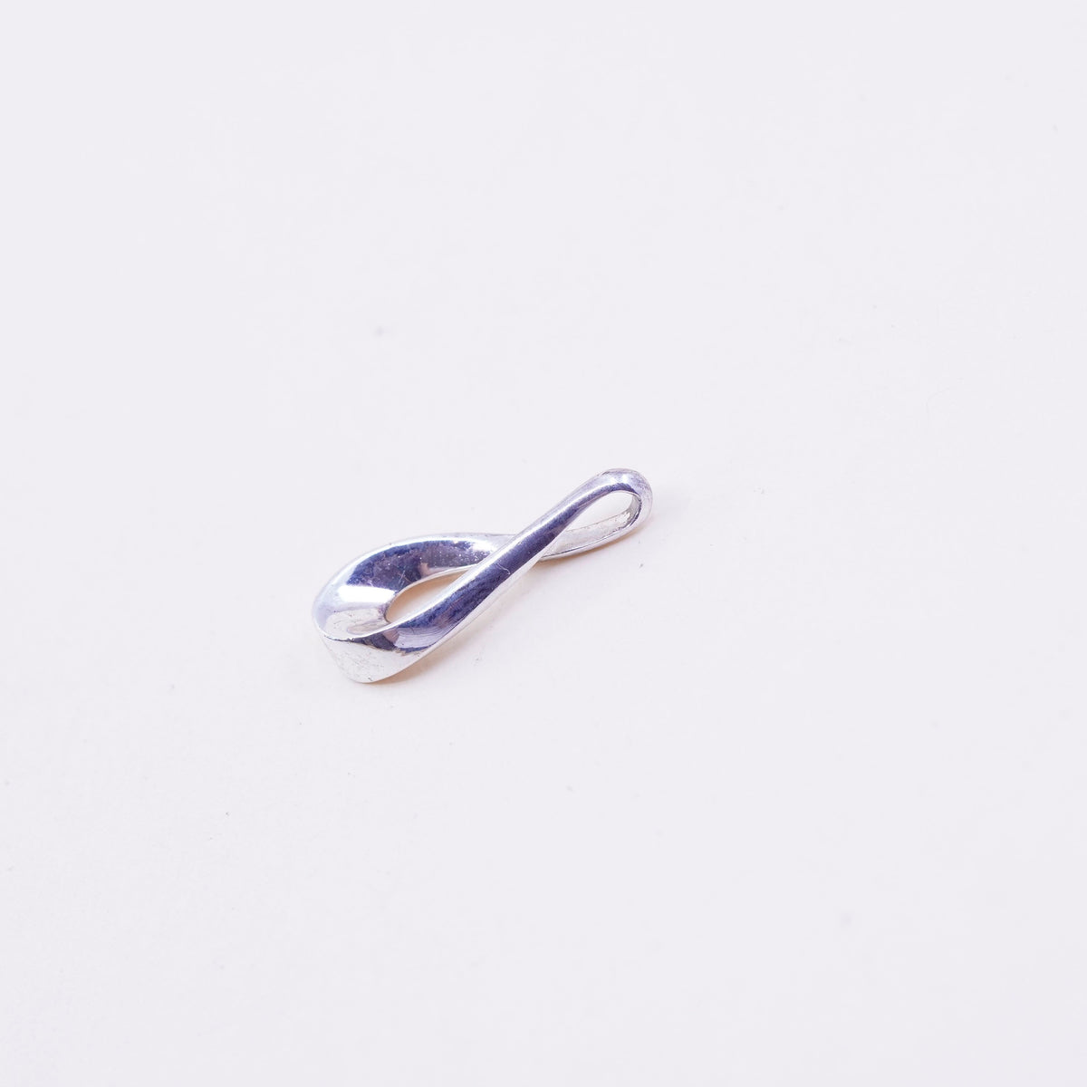 Vintage Sterling silver handmade infinite love pendant, 925 charm