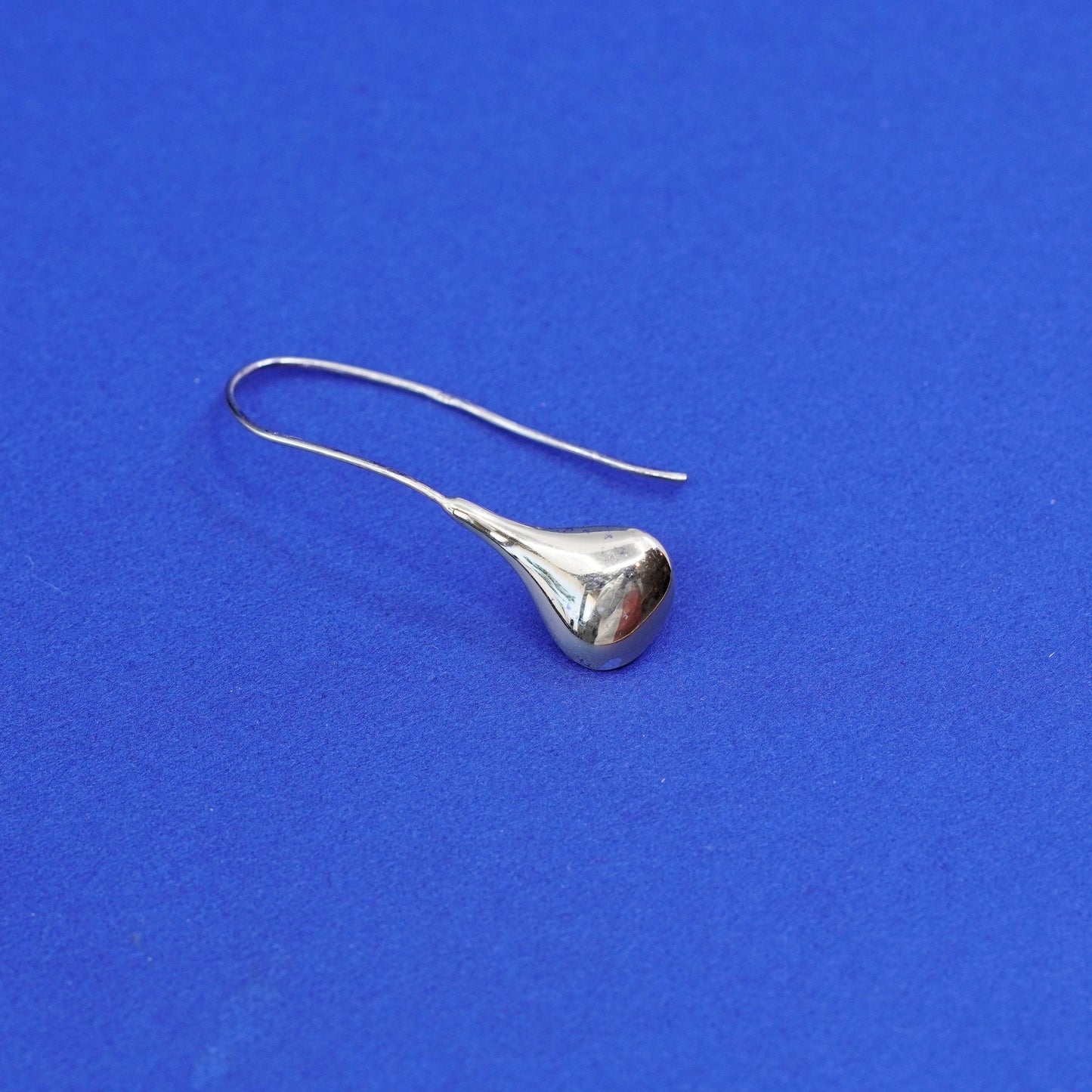 Vintage vermeil gold over sterling silver handmade earrings, 925 teardrop drops