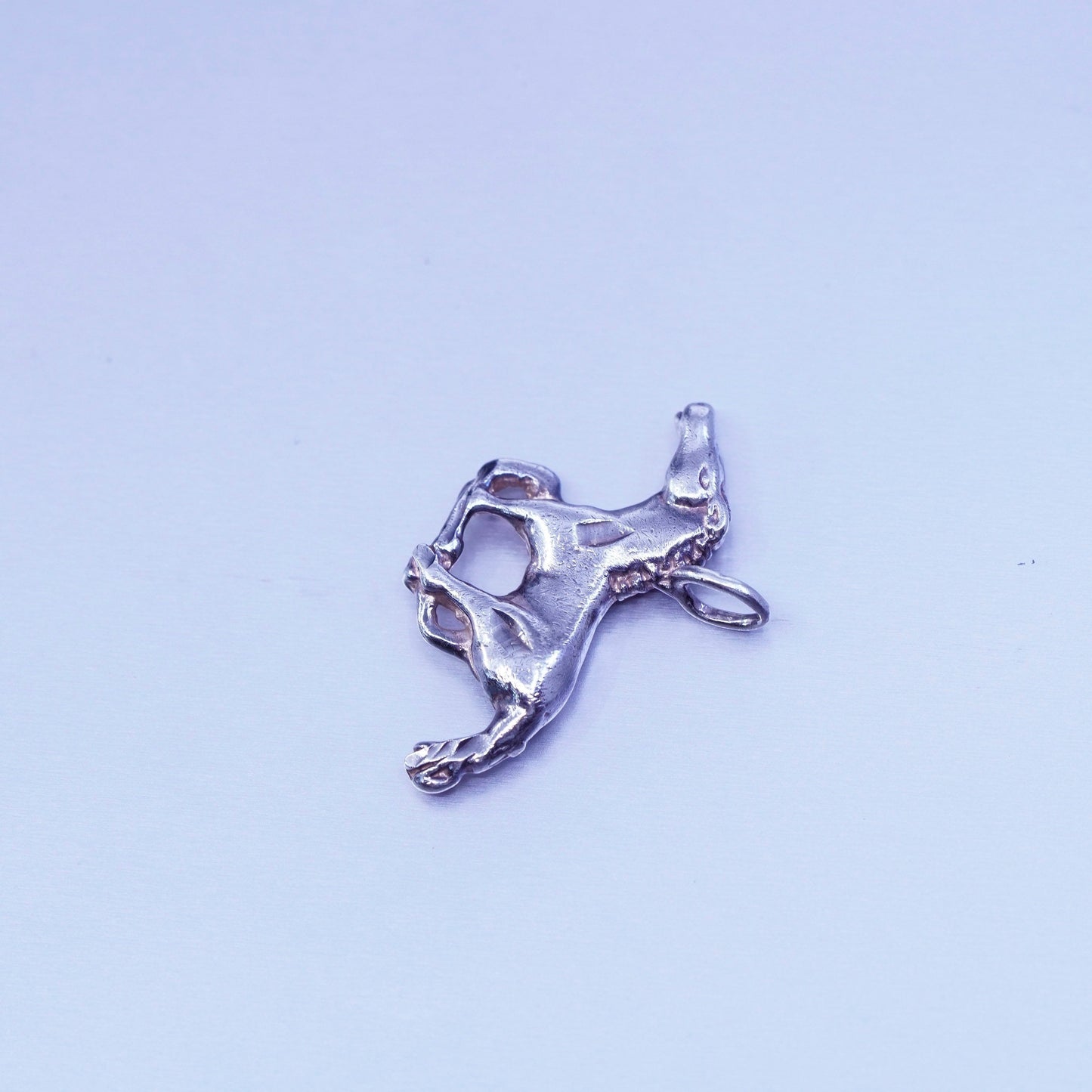 Antique Sterling silver handmade simple 925 running wild horse