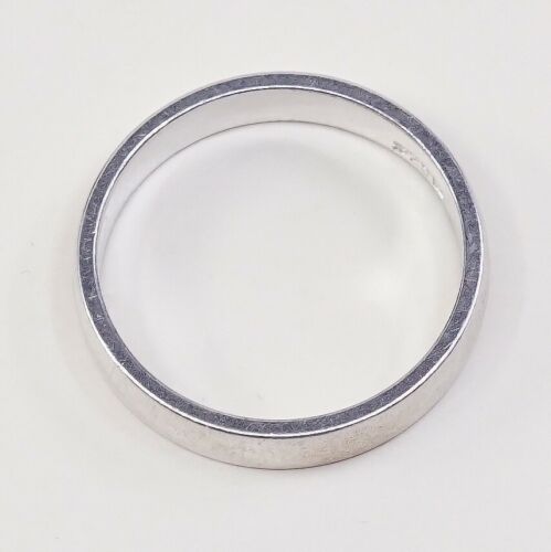 Size 9.5, Vtg Sterling Silver Handmade Wedding Ring, Solis 925 Silver Band