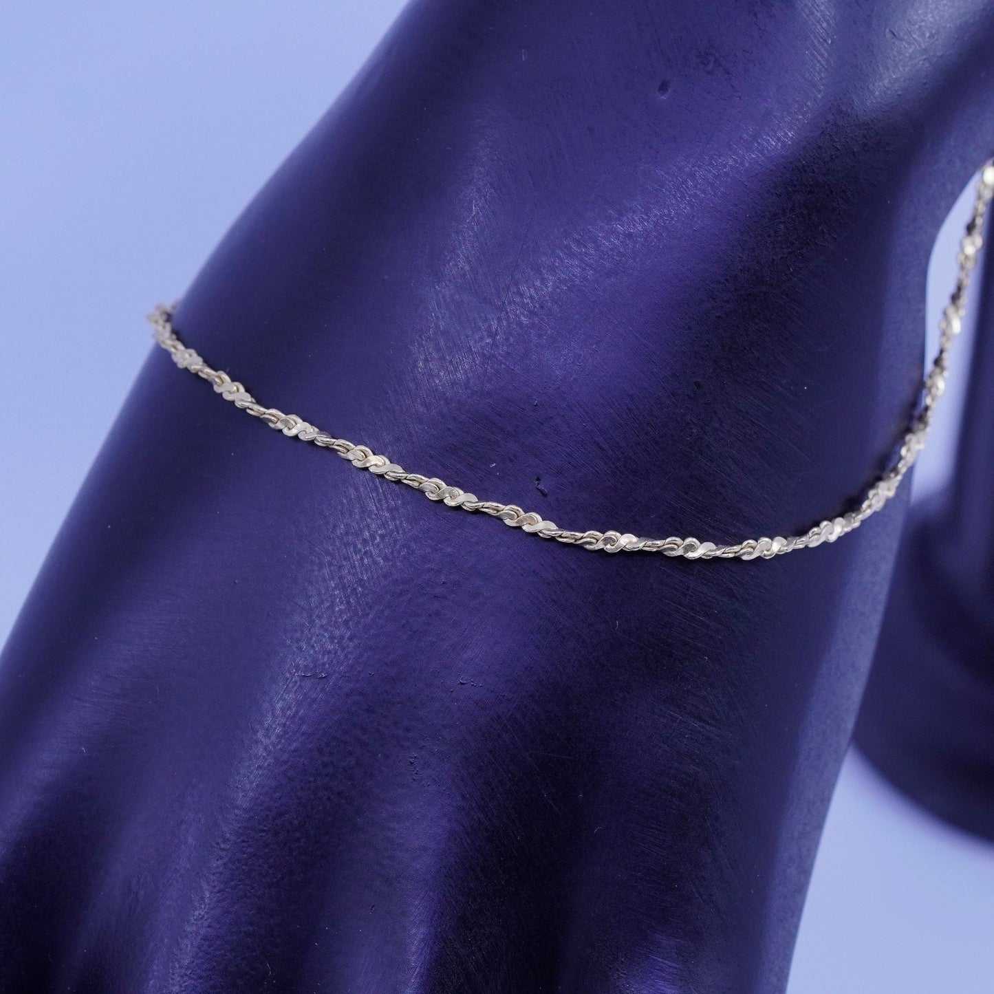 8.25”, Italy vermeil gold over Sterling 925 silver bracelet, twisted S chain