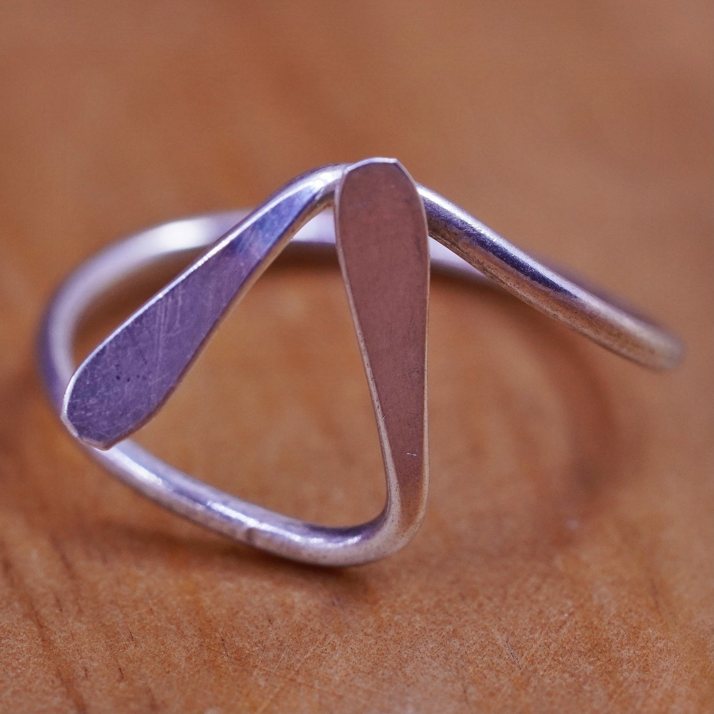 Size 5.75, vintage Sterling silver handmade ring, 925 wrap band